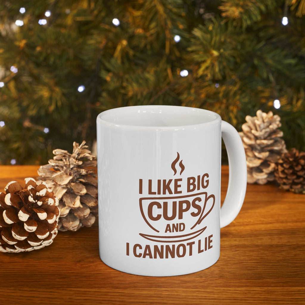 I Like Big Cups and I Cannot Lie Funny Coffee Mug, 11oz 15oz, Gift for Coffee Lovers, Humor Mug, Cute Mug for Friends, Birthday Gift, Office Mug