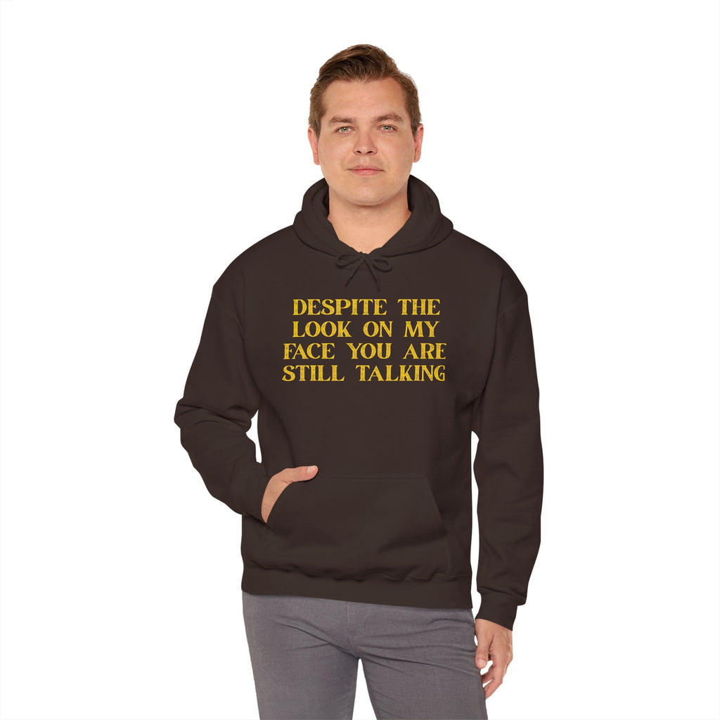 Funny Quote Hoodie, Unisex Heavy Blend Sweatshirt, Casual Wear, Gift for Friends, Cozy Style, Lightweight Fashion