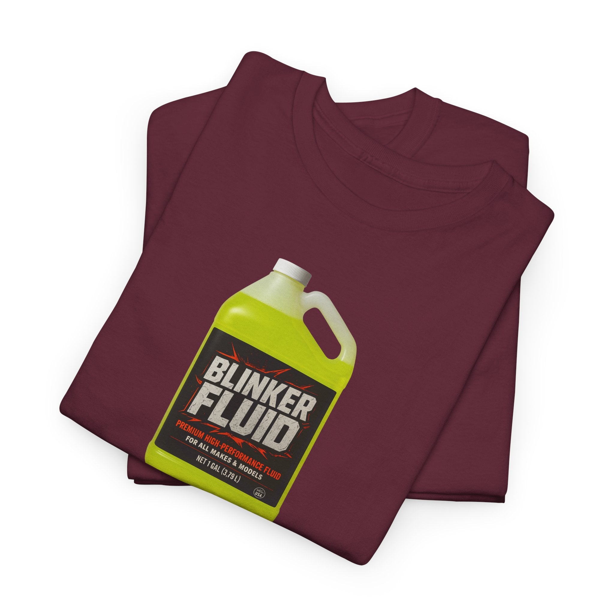 Humorous Blinker Fluid Tee, Funny T-Shirt, Car Lover Gift, Gag Gift, Unisex Heavy Cotton Shirt