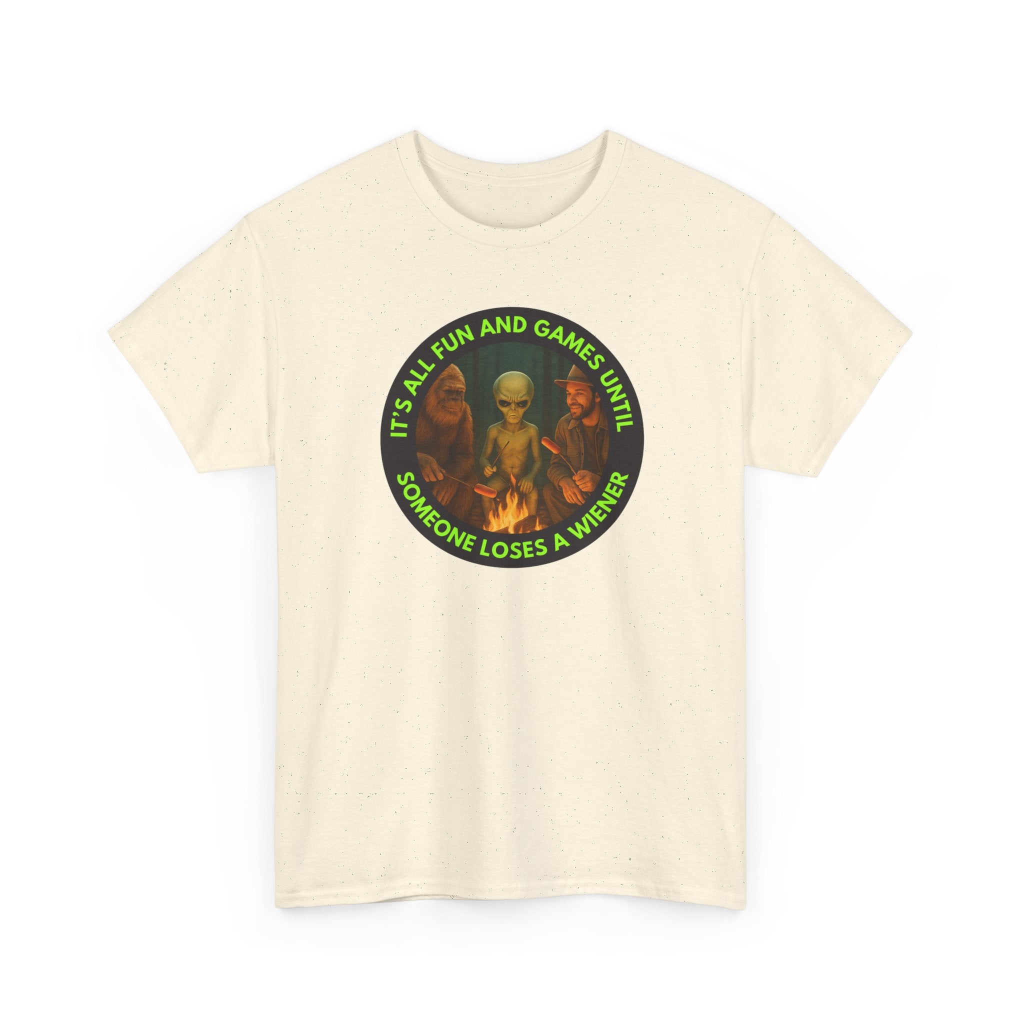 It's All Fun and Games Until... Funny Alien Camping T-shirt, Gift for Gamers, Casual Wear, Unique Statement
