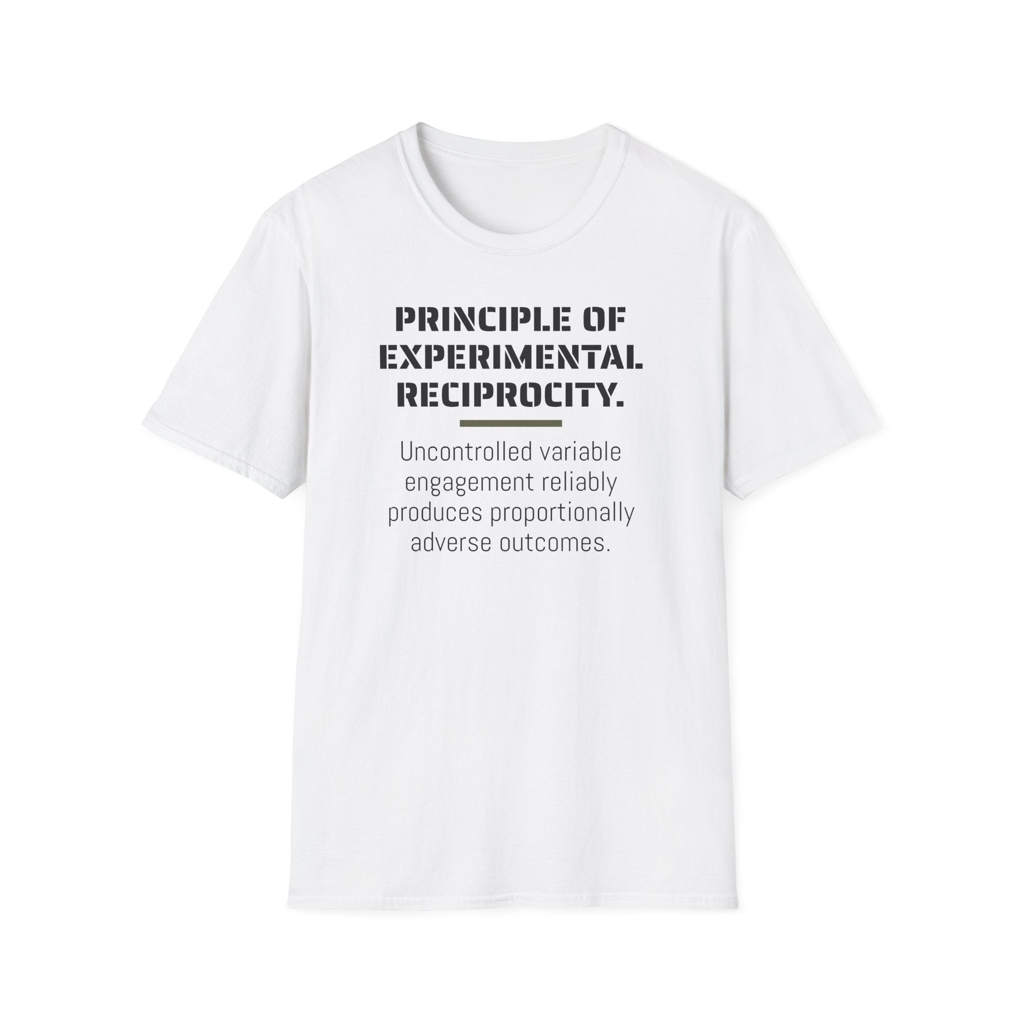 Experimental Reciprocity Unisex T-Shirt | Gift for Science Lovers, Casual Tee, Nerdy Apparel, Funny Science Shirt, Eco-Friendly Fashion