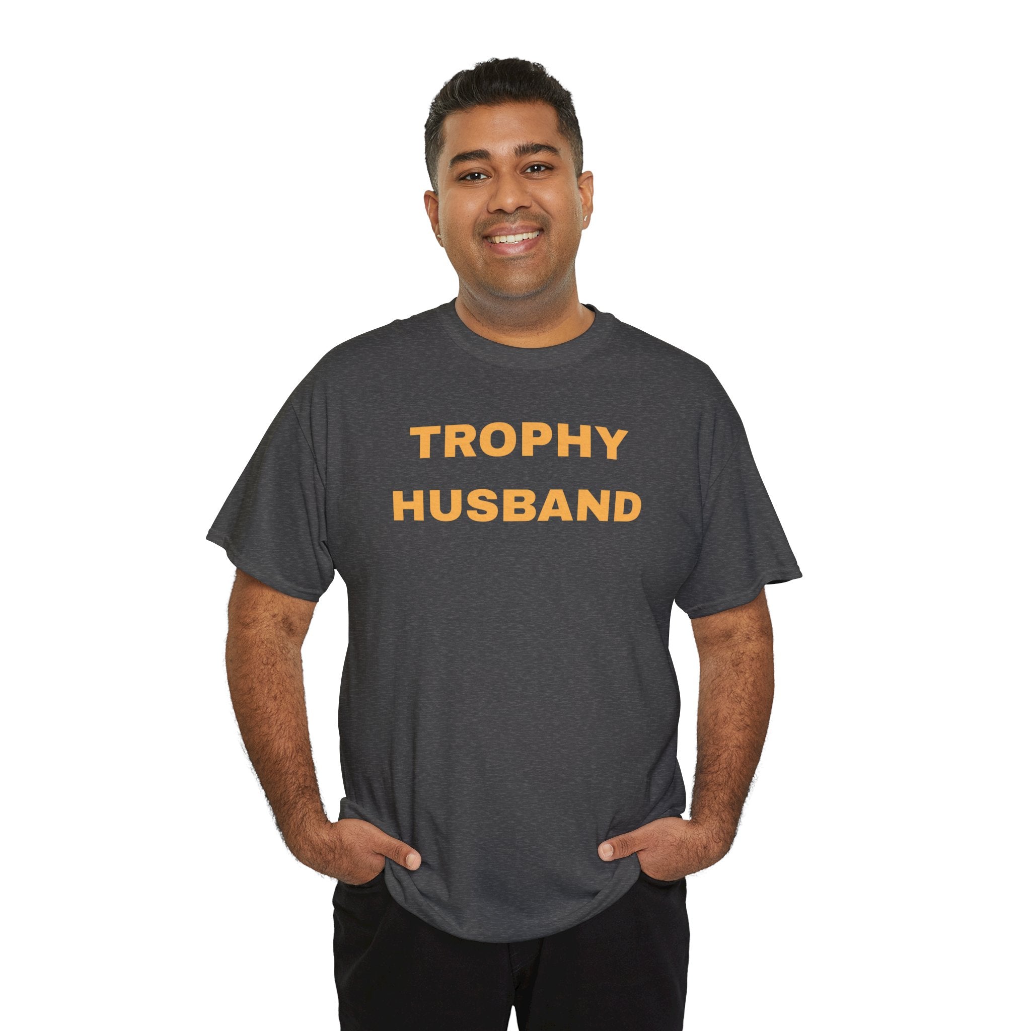 Trophy Husband T-shirt - Casual Gift for Him, Funny Apparel, Perfect for Anniversaries, Birthdays, and Weddings, Father's Day, Quirky Men's Shirt