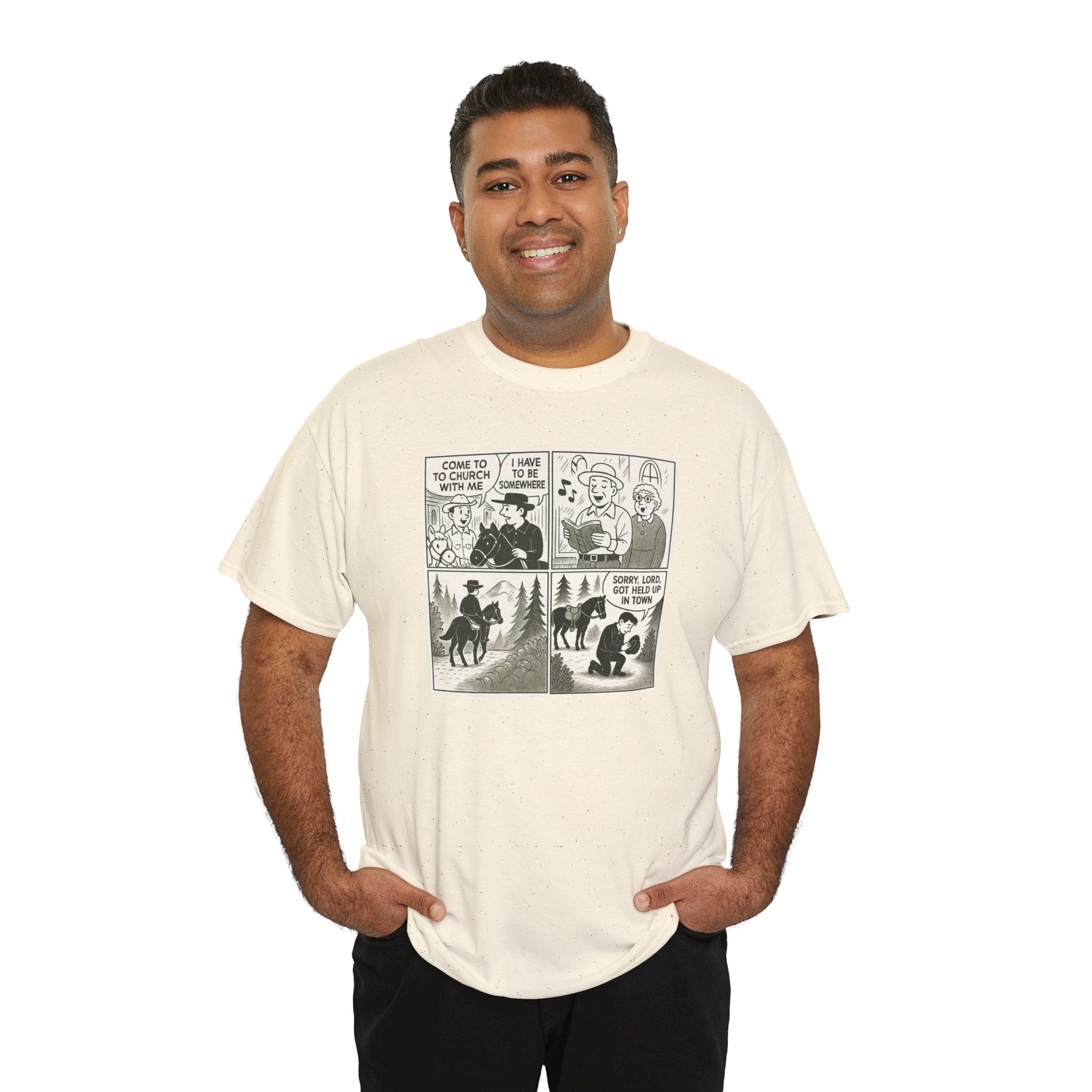 Vintage Comic Graphic Unisex Heavy Cotton Tee, Funny Graphic T-Shirt, Casual Wear, Gift for Her, Gift for Him, Unique Cartoon Shirt