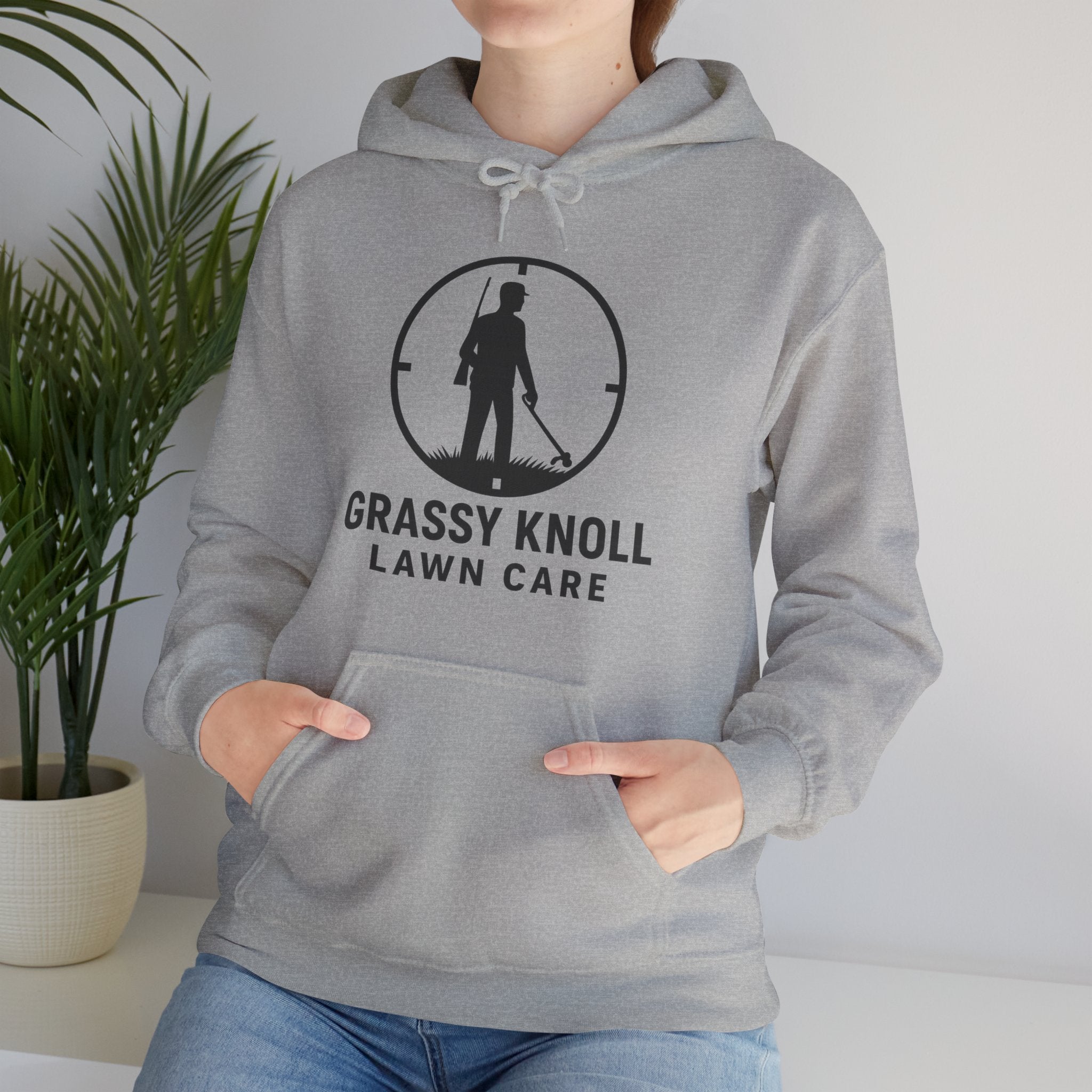 Grassy Knoll Lawn Care Hoodie – Logo Workwear Hooded Sweatshirt