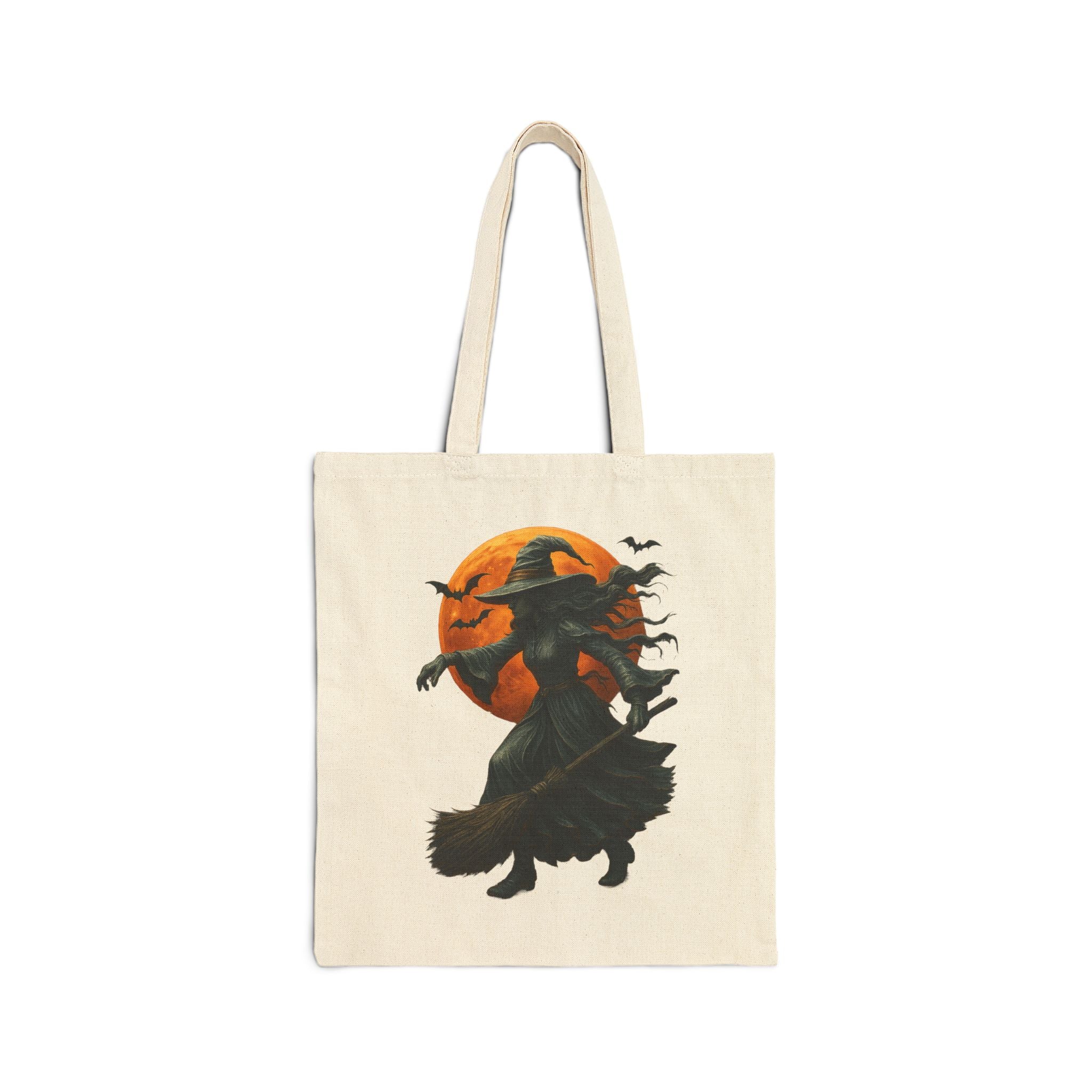 Whimsical WITCH Halloween Tote Bag | Spooky Shopping Bag, Witch Canvas Bag, Trick or Treat Tote, Autumn Gift, Eco-Friendly Grocery Bag