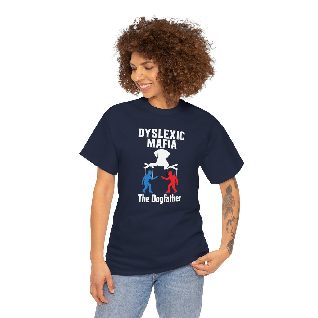 Funny Mafia Unisex Tee, Cool Graphic T-Shirt, Funny Gift for Dyslexics, Humor Tee, Casual Wear, Unique Statement Shirt