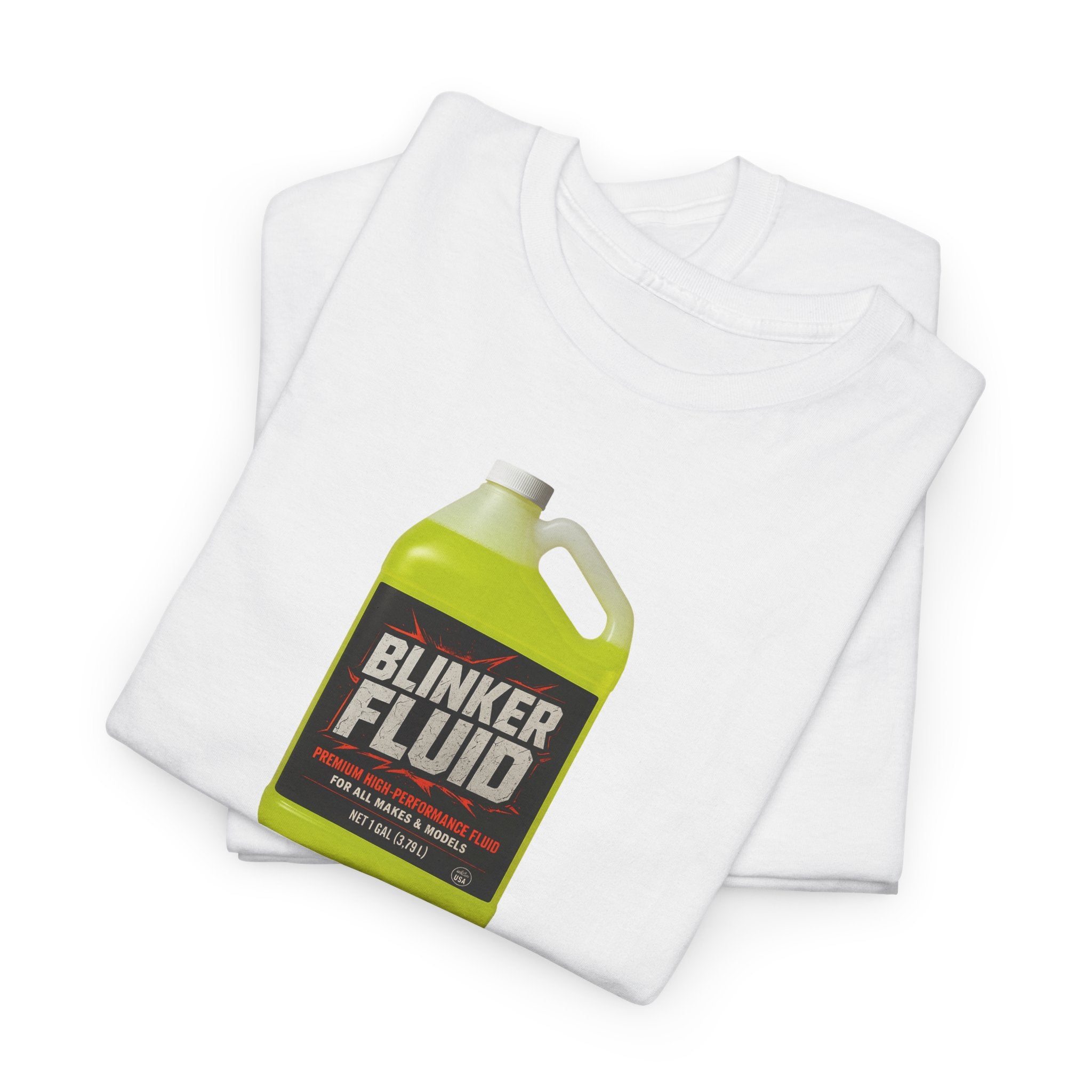 Humorous Blinker Fluid Tee, Funny T-Shirt, Car Lover Gift, Gag Gift, Unisex Heavy Cotton Shirt
