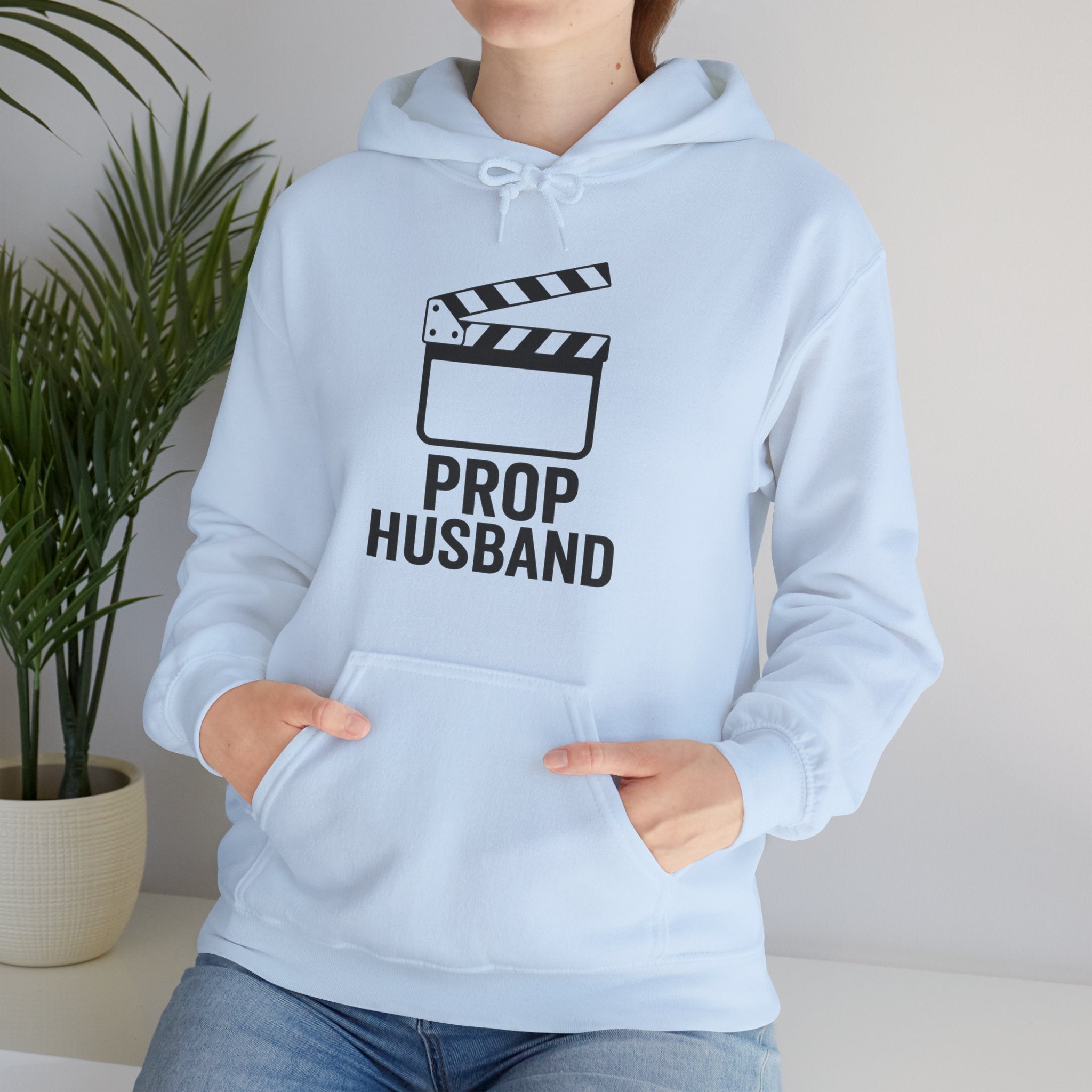 Prop Husband Hoodie — Funny Film Clapper Hooded Sweatshirt for Movie Lovers & Crew