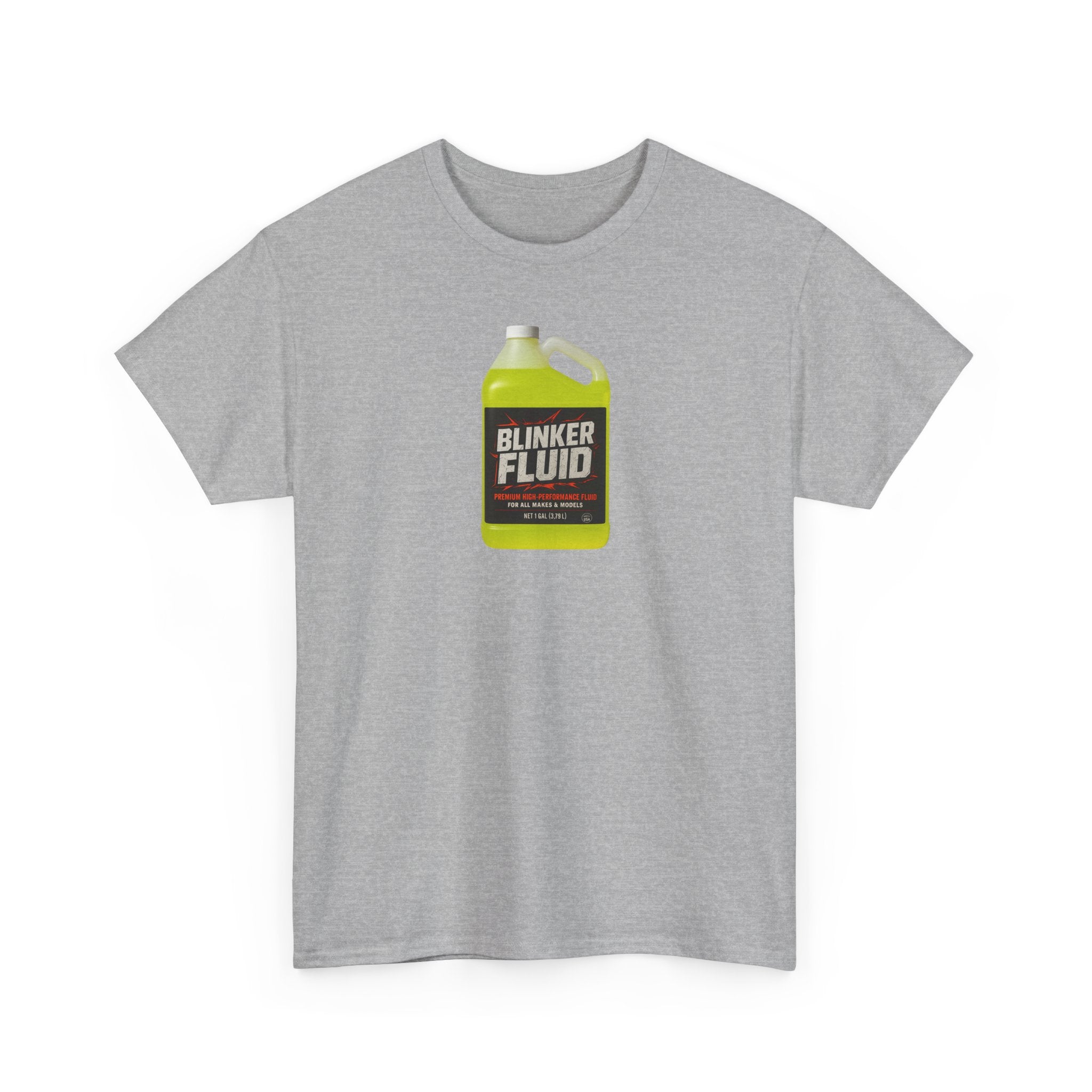Humorous Blinker Fluid Tee, Funny T-Shirt, Car Lover Gift, Gag Gift, Unisex Heavy Cotton Shirt