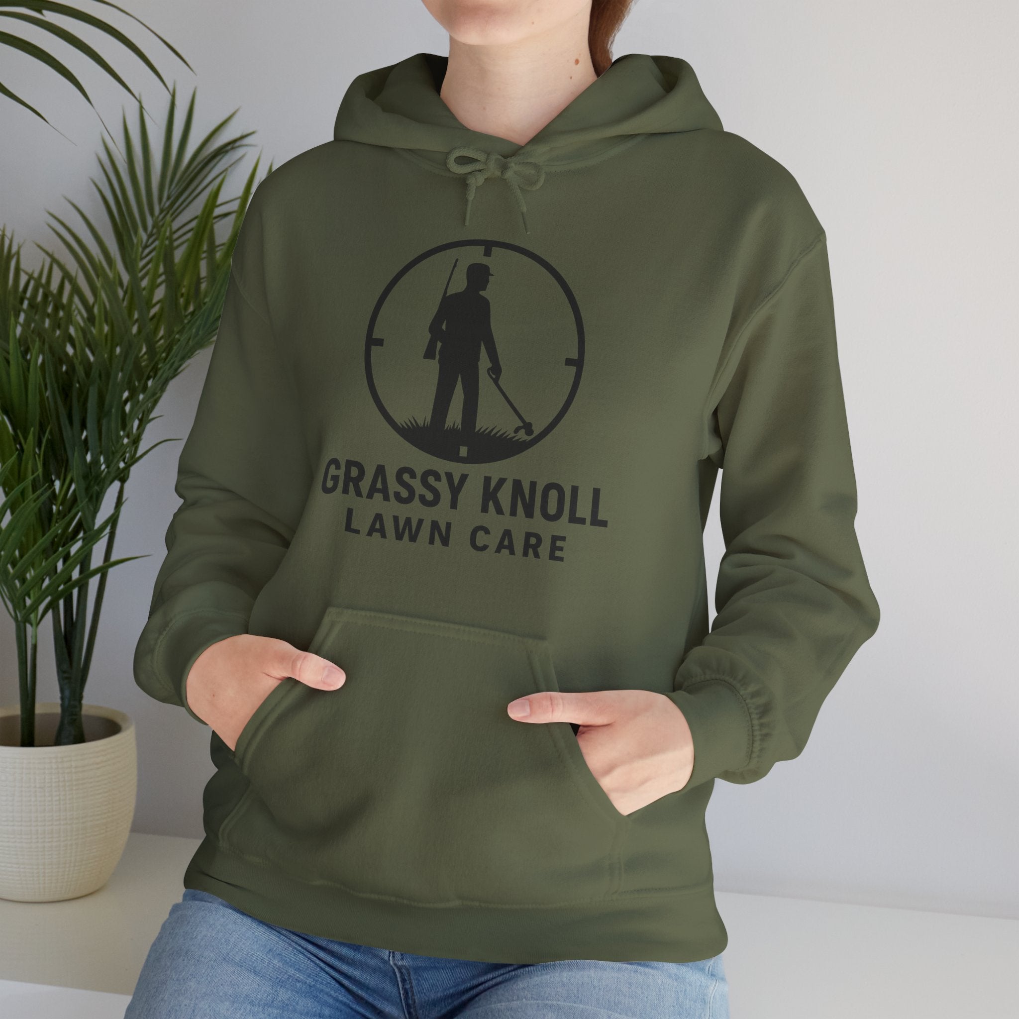 Grassy Knoll Lawn Care Hoodie – Logo Workwear Hooded Sweatshirt