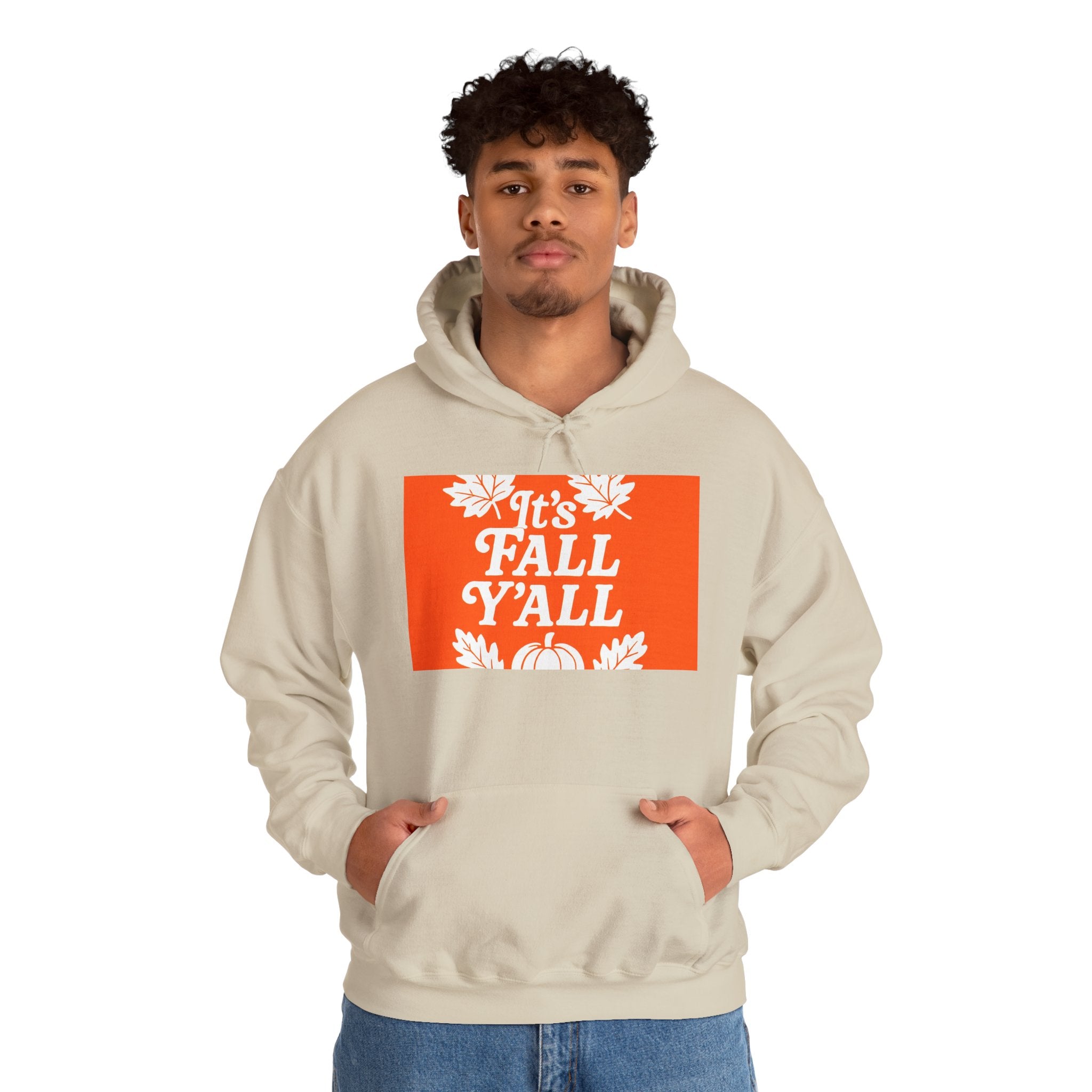 It's Fall Ya'll - Fall Vibes Hooded Sweatshirt – Perfect for Autumn Celebrations, Cozy Style, Unisex Sweater Wear, Seasonal Gift, Thanksgiving Apparel