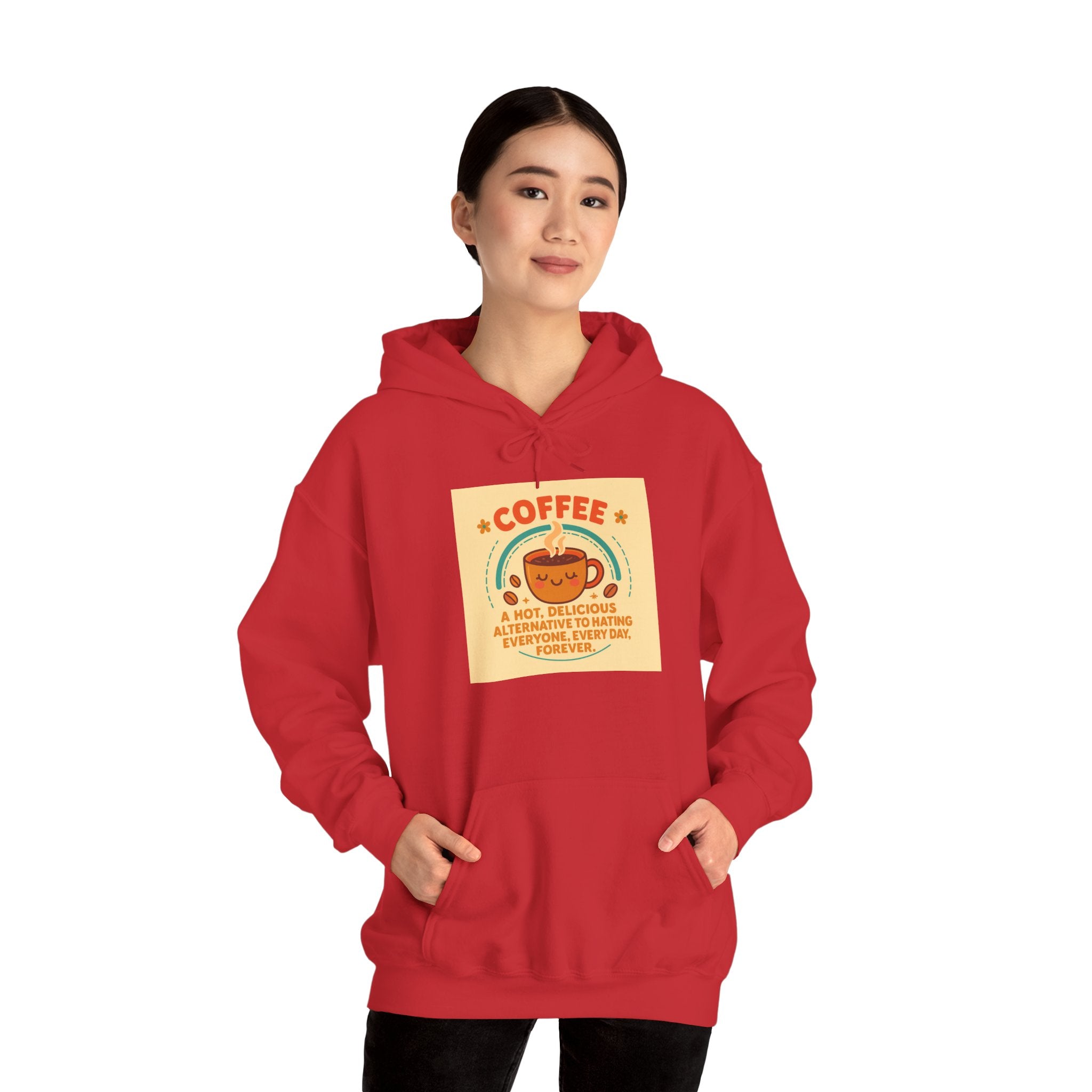 Cozy Coffee Lover's Hoodie, Autumn Sweatshirt, Funny Quote Hoodie, Casual Fall Apparel, Perfect Gift for Coffee Enthusiasts