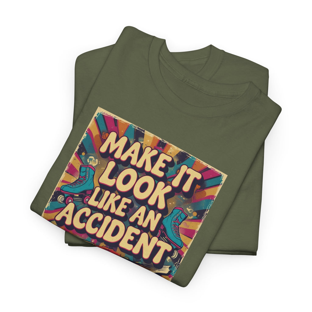 Playful Unisex Heavy Cotton Tee: Make It Look Like An Accident, Casual Wear, Gift for Friends, Fun Statement Shirt, Everyday Comfort