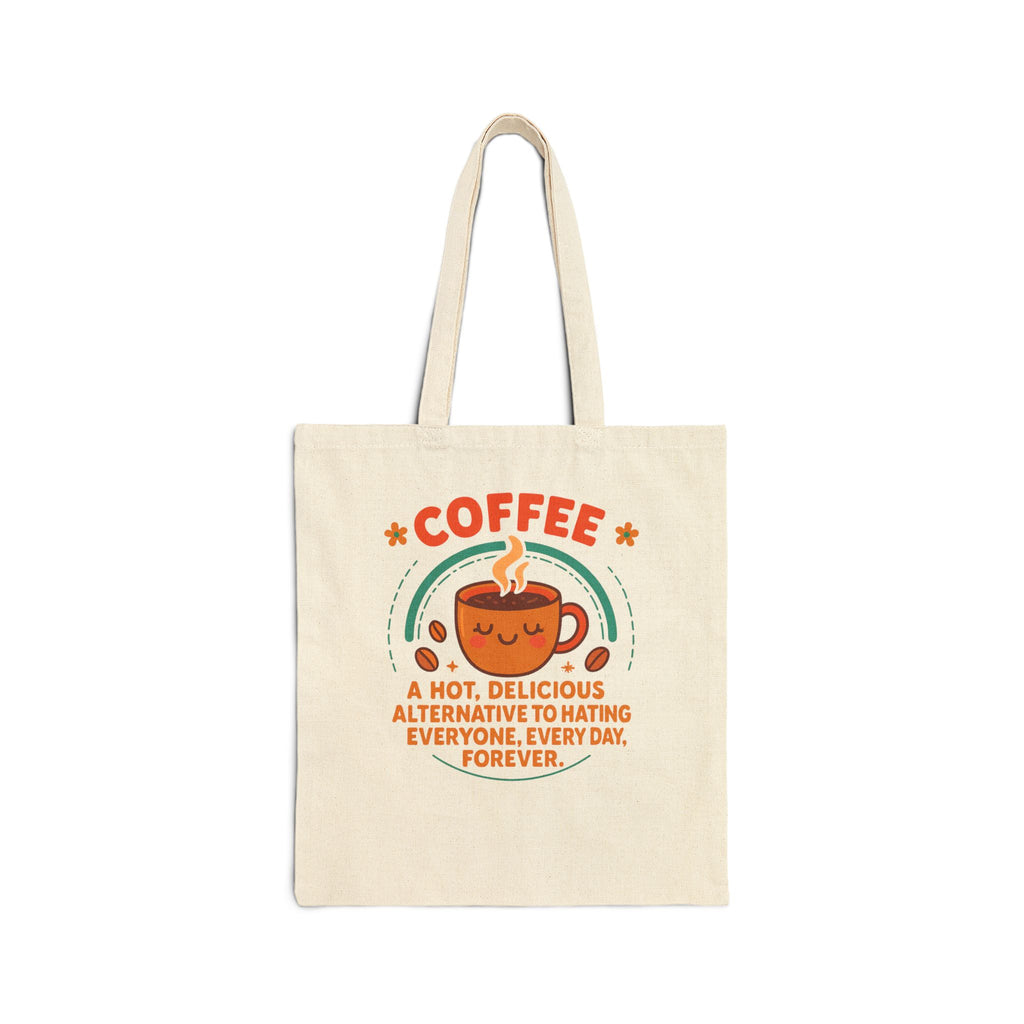 Coffee - The Alternative - Coffee Lover's Cotton Canvas Tote Bag, Cute Coffee Bag, Eco-Friendly Tote, Reusable Shopping Bag