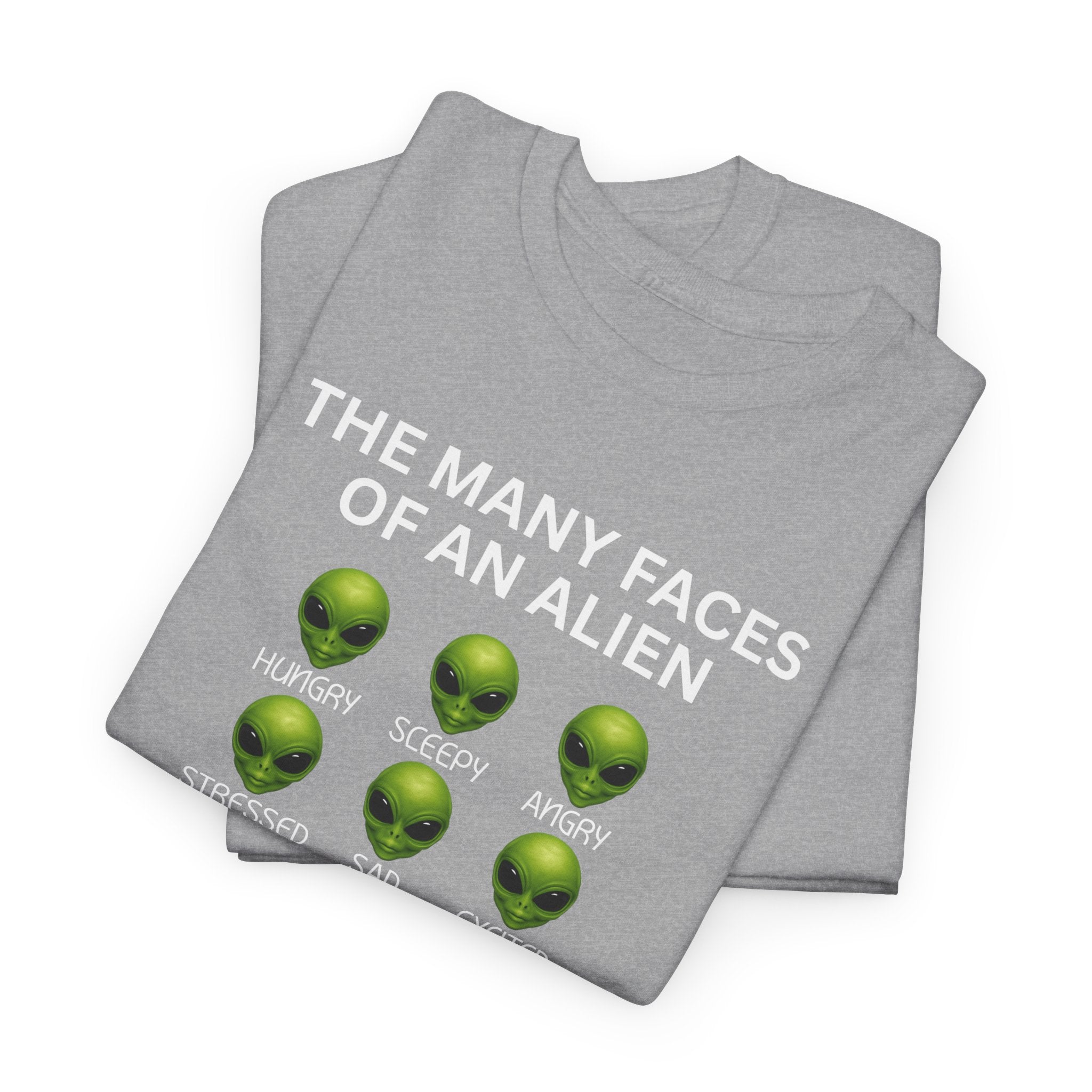 Unisex Alien Emotions Tee, Funny Graphic T-Shirt, Humor Gift for Nerds, Sci-Fi Apparel, Casual Wear for Fans