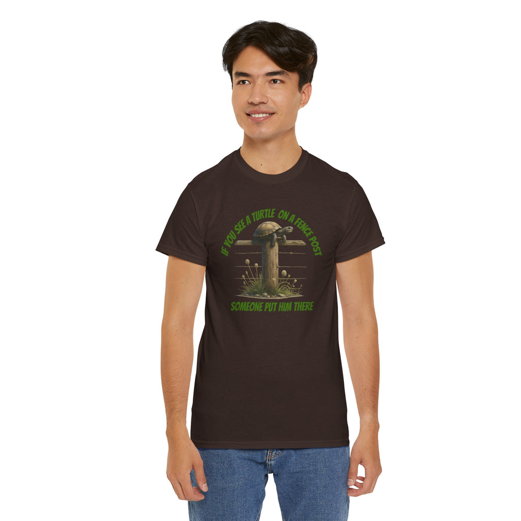 Whimsical Turtle Tee - Funny Animal T-Shirt, Gift for Nature Lovers, Deep Thoughts, Unique Casual Wear