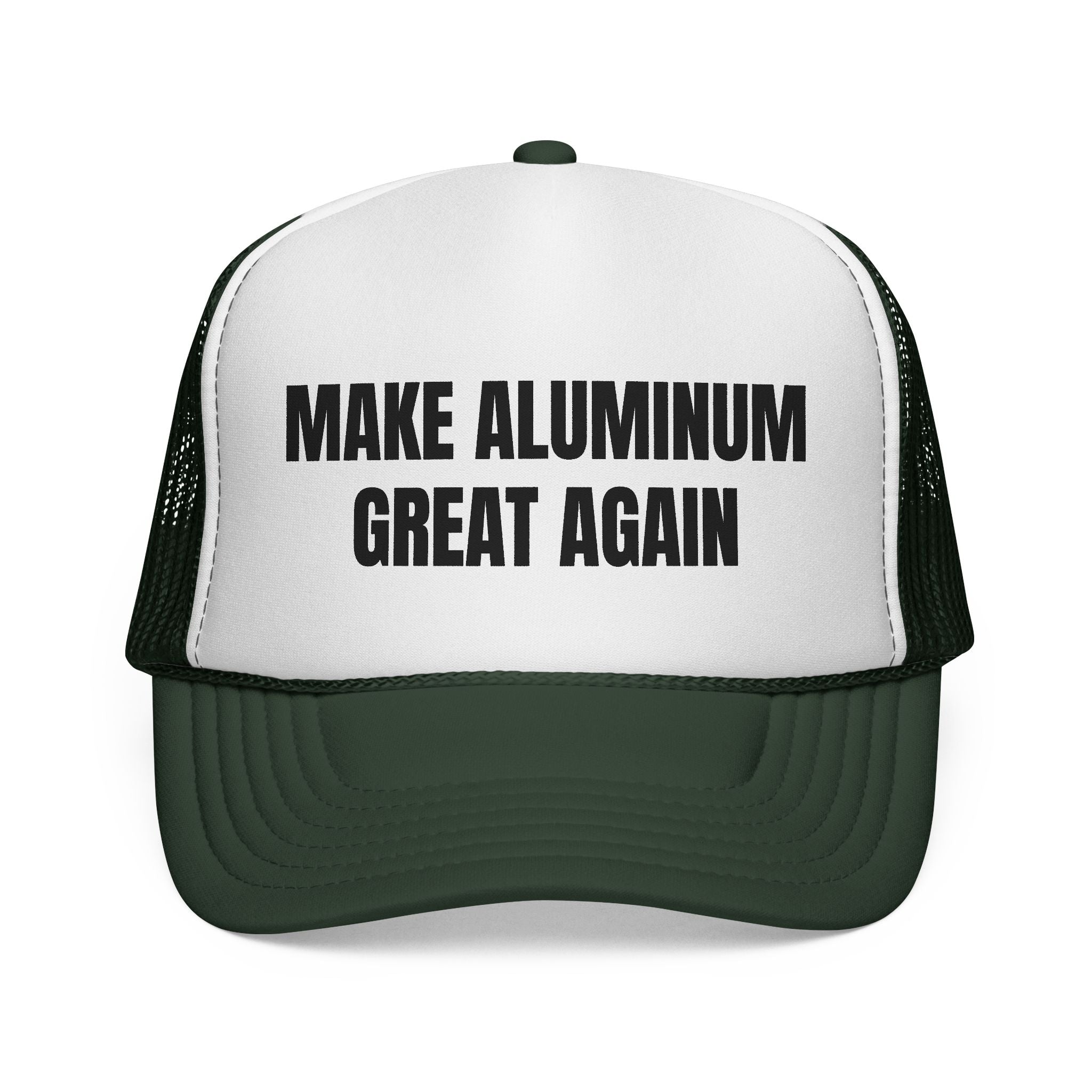 Make Aluminum Great Again Trucker Hat — Retro Patriotic Workwear Cap