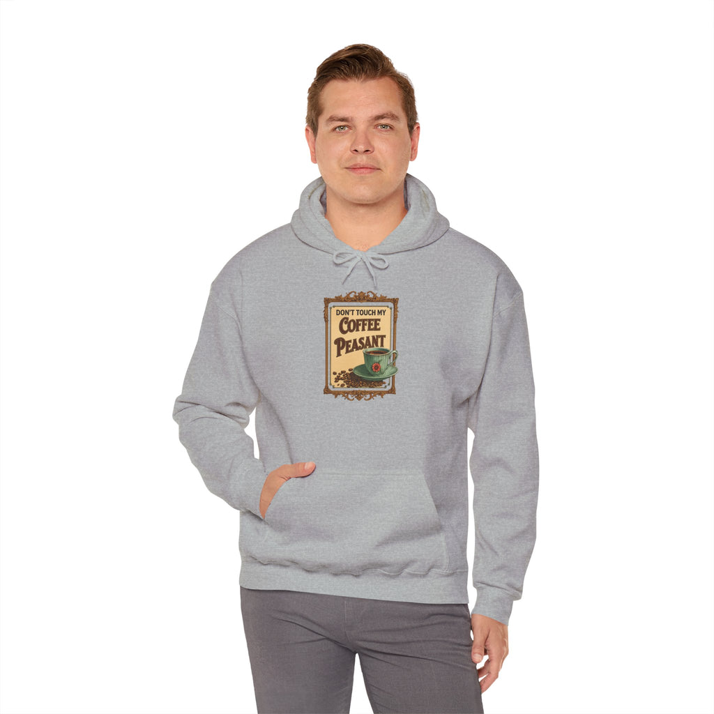 Funny - Don't Touch My Coffee Peasant Hoodie - Comfortable Unisex Sweatshirt for Coffee Lovers,  College Students, Casual Wear, Cafe Style,