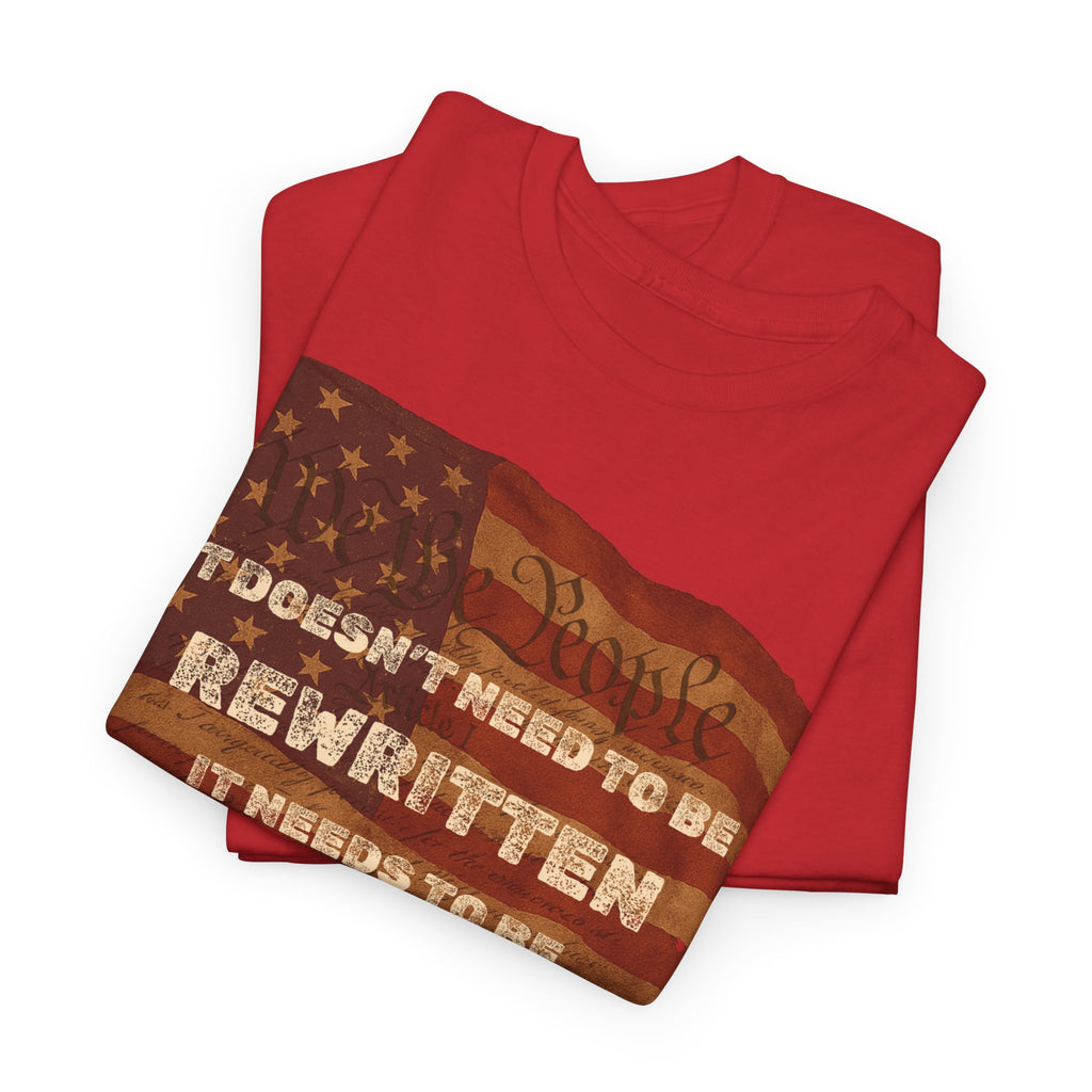 Patriotic Unisex Cotton Tee | Inspirational T-Shirt for Everyday Wear, Gifts, and Celebrations