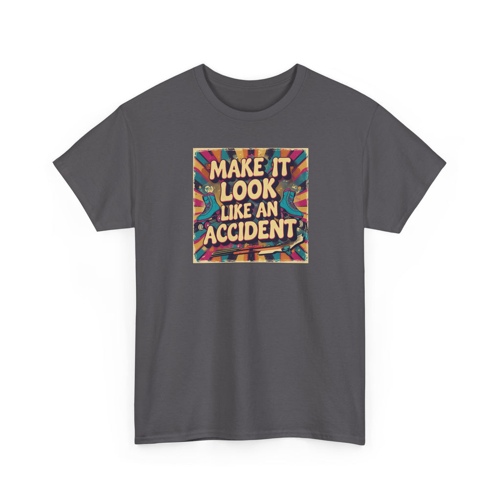 Playful Unisex Heavy Cotton Tee: Make It Look Like An Accident, Casual Wear, Gift for Friends, Fun Statement Shirt, Everyday Comfort