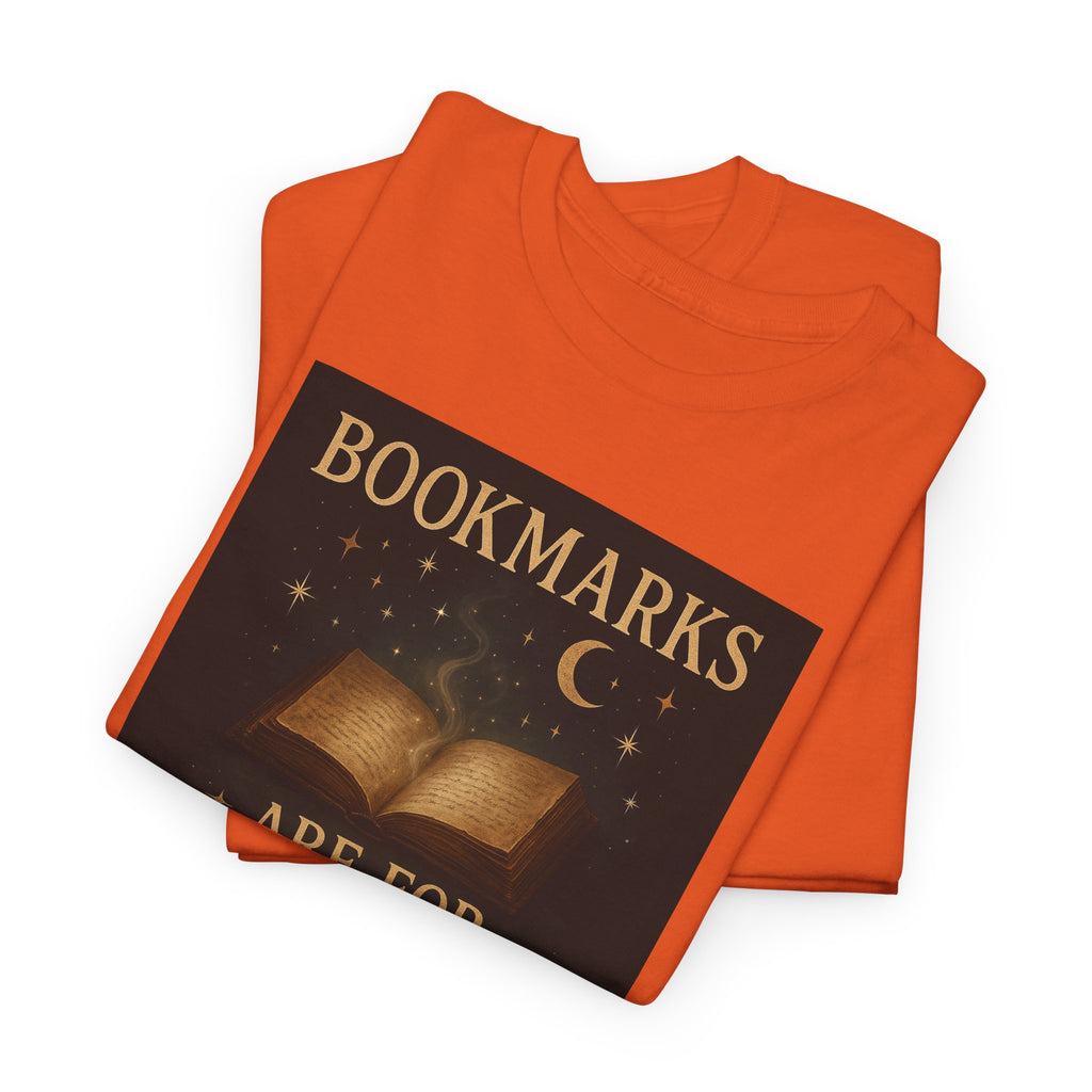 Bookmarks are for Quitters Unisex Cotton Tee, Funny Gift, Reading Shirt, Literary Quote Apparel, Bookworm Fashion, Cute Book Shirt