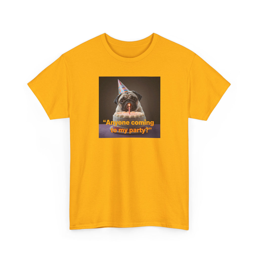 Unisex Birthday Party T-shirt– Fun Cotton T-Shirt for Pet Lovers, Birthday Gift, Casual Wear, Party Attire, Dog Lovers Tee