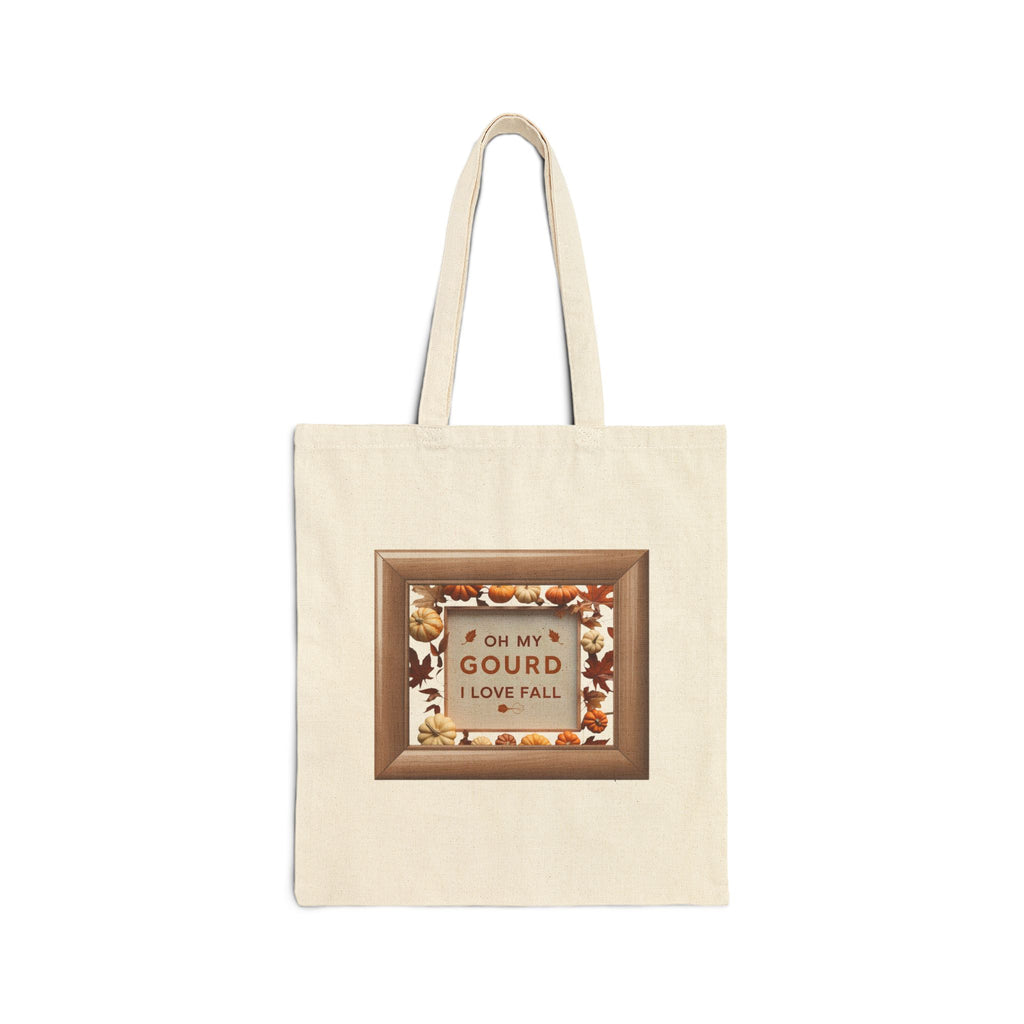 OH MY GOURD - Autumn-Inspired Cotton Canvas Tote Bag, Fall Tote, Thanksgiving Gift, Seasonal Bag, Eco-Friendly Shopper