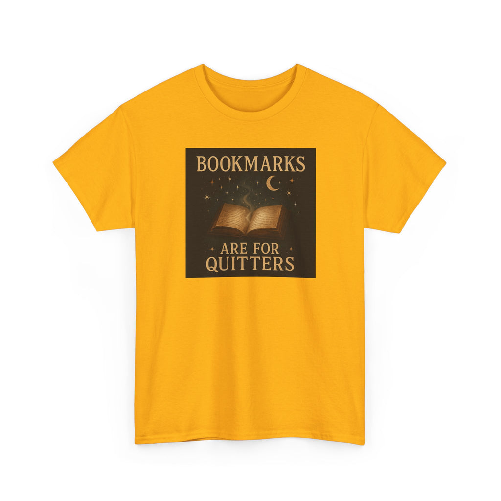 Bookmarks are for Quitters Unisex Cotton Tee, Funny Gift, Reading Shirt, Literary Quote Apparel, Bookworm Fashion, Cute Book Shirt
