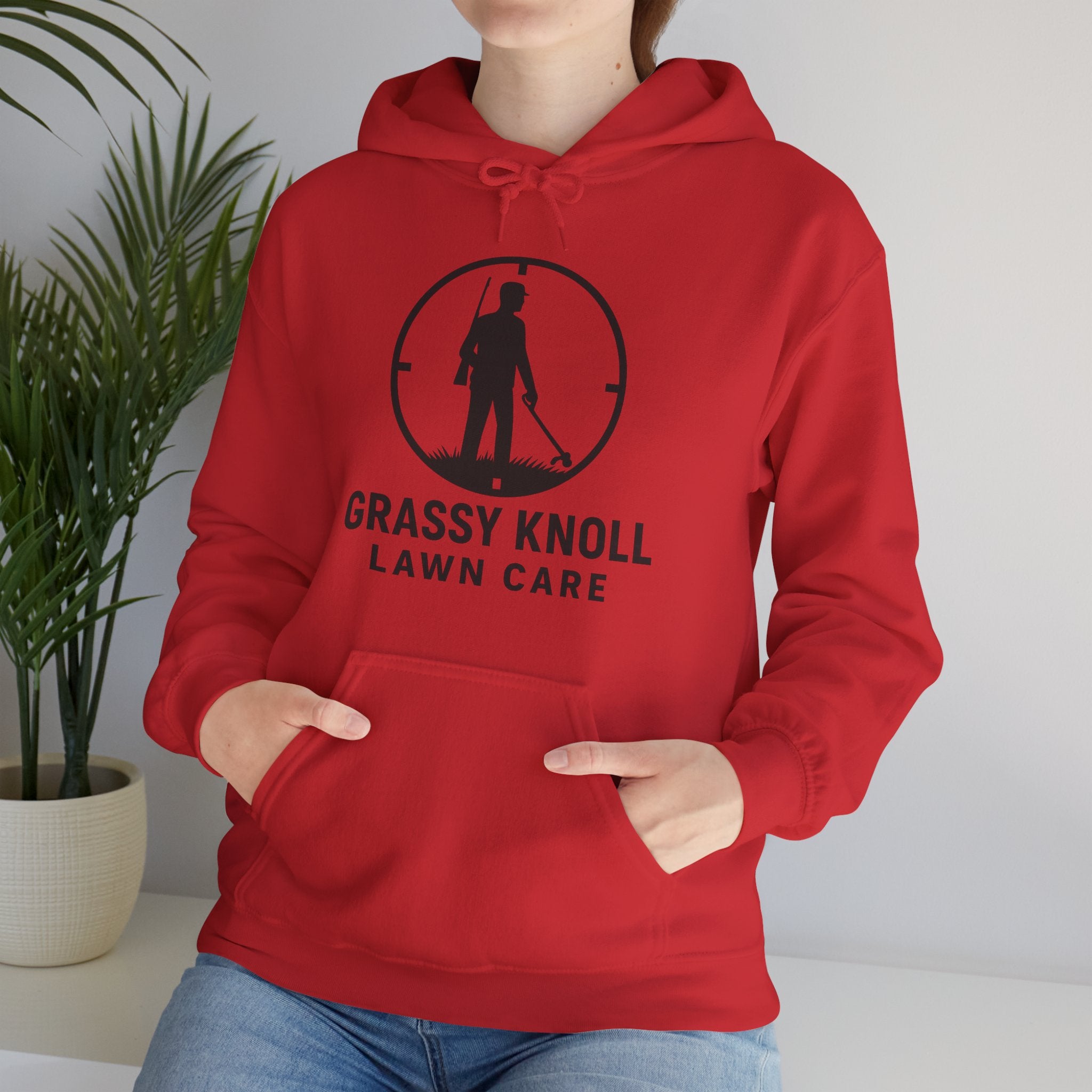 Grassy Knoll Lawn Care Hoodie – Logo Workwear Hooded Sweatshirt