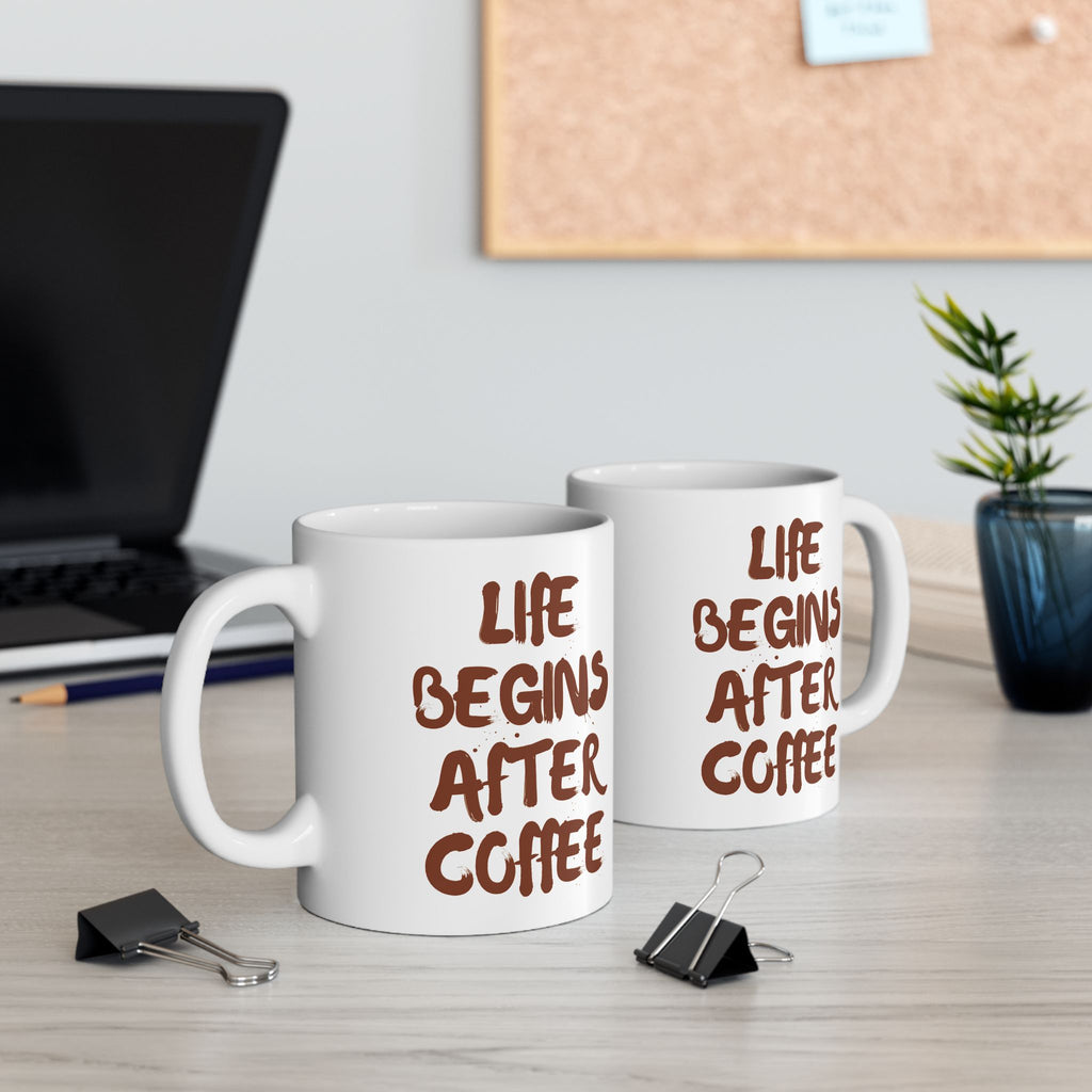 Coffee Lover's Ceramic Mug, Funny Coffee Quote Mug, Gift for Coffee Lovers, Kitchen Decor, Unique Mug Design