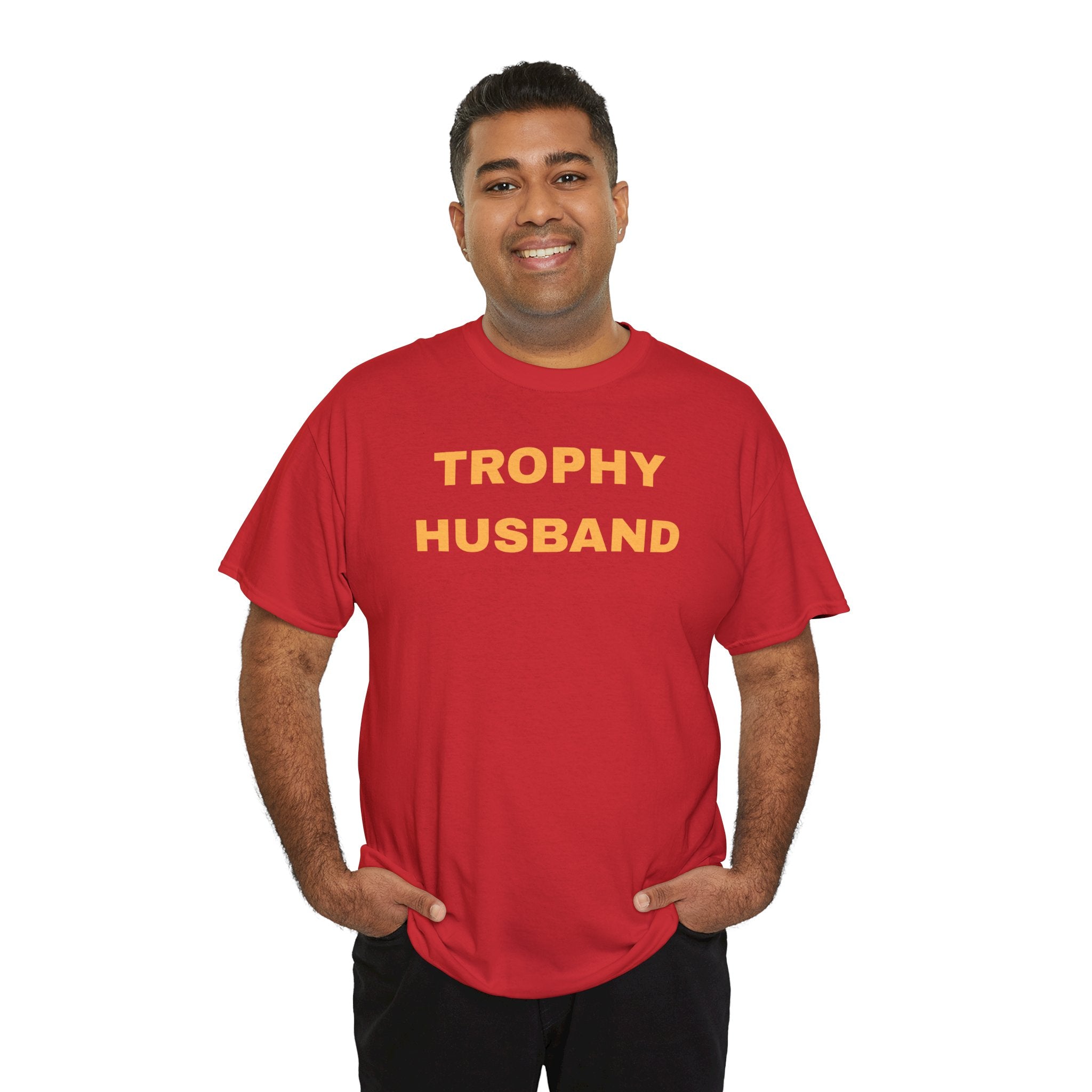 Trophy Husband T-shirt - Casual Gift for Him, Funny Apparel, Perfect for Anniversaries, Birthdays, and Weddings, Father's Day, Quirky Men's Shirt