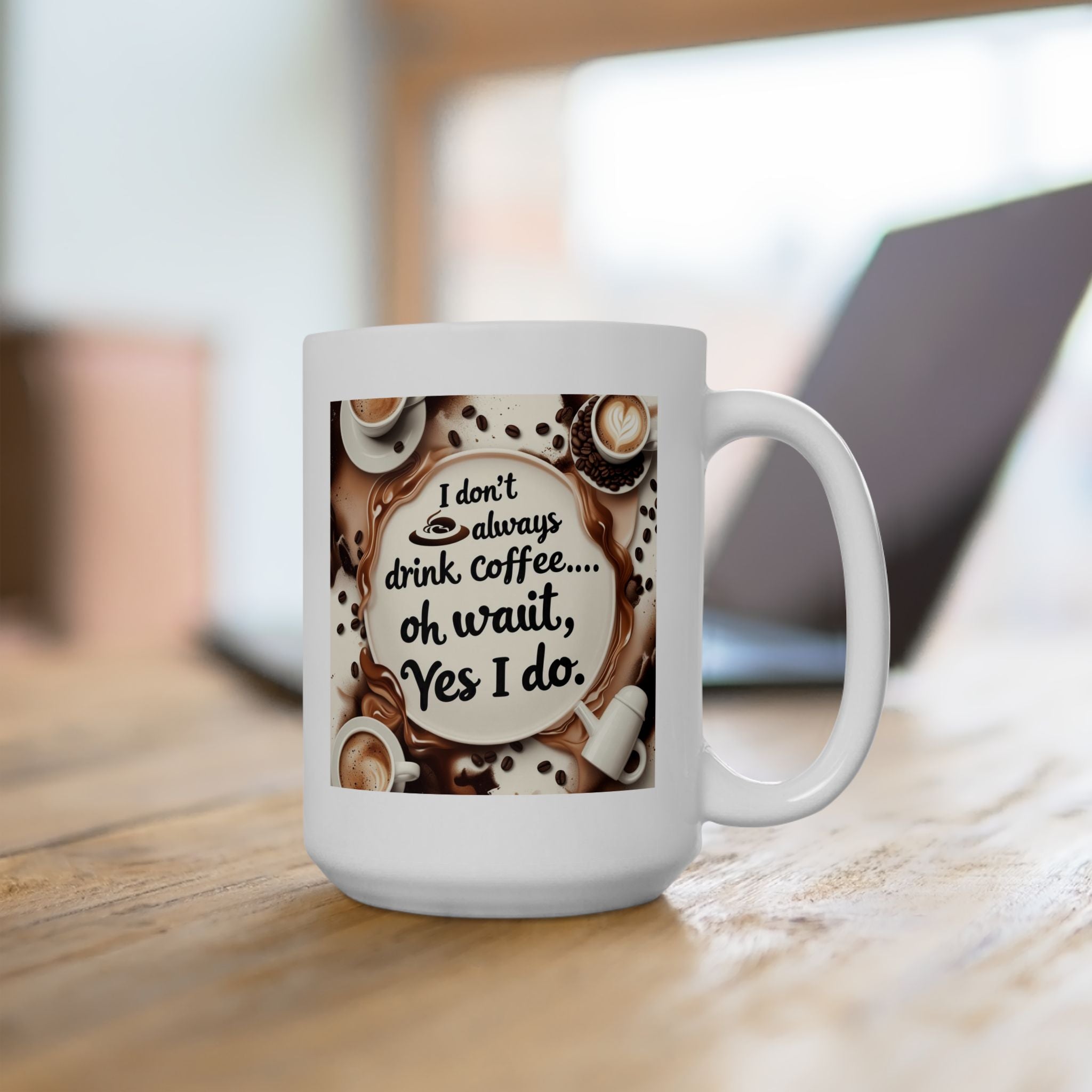 Coffee Lover's Ceramic Mug - Perfect Gift for Birthdays, Holidays, and Cozy Mornings, Customizable Design, Daily Coffee Mug