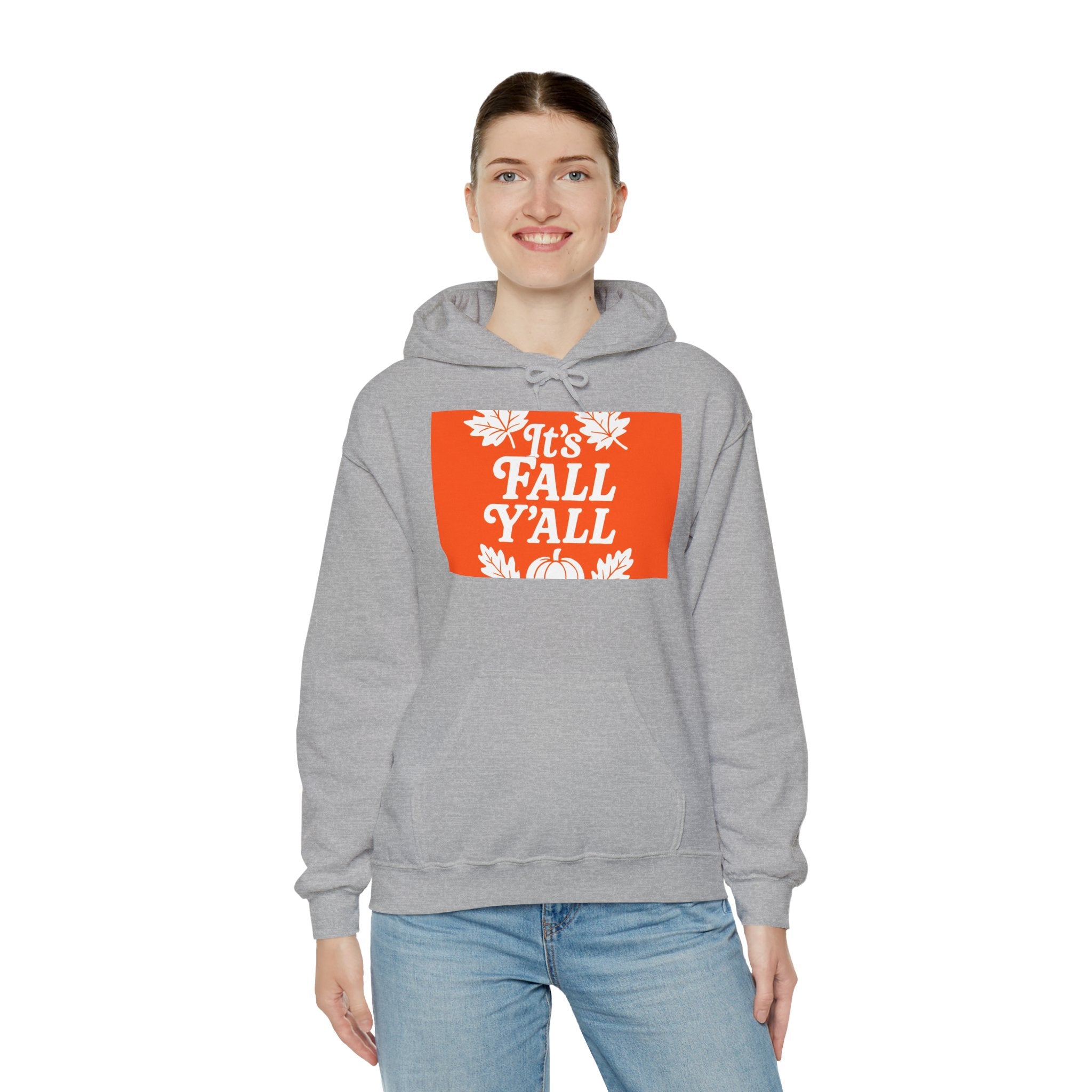 It's Fall Ya'll - Fall Vibes Hooded Sweatshirt – Perfect for Autumn Celebrations, Cozy Style, Unisex Sweater Wear, Seasonal Gift, Thanksgiving Apparel
