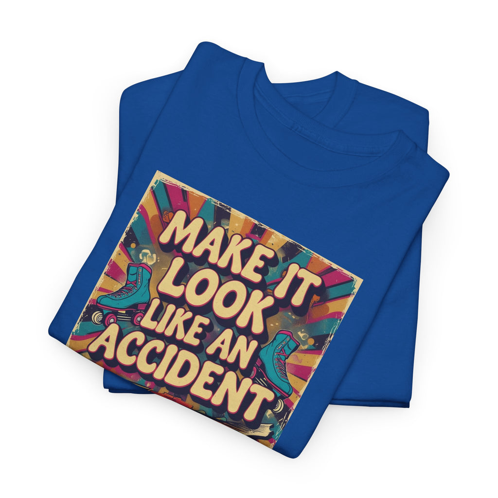 Playful Unisex Heavy Cotton Tee: Make It Look Like An Accident, Casual Wear, Gift for Friends, Fun Statement Shirt, Everyday Comfort