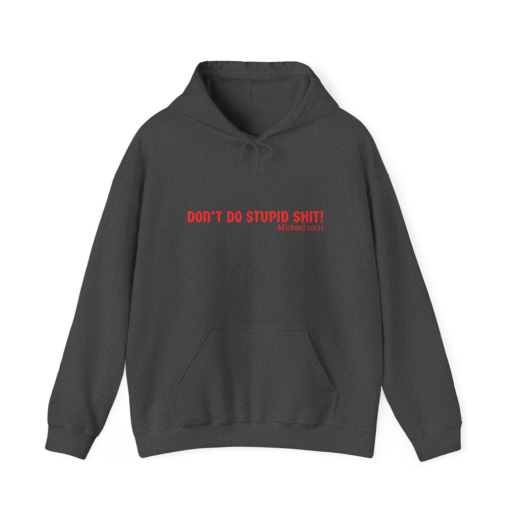 Funny Quote "Don't Do Stupid Shit" Hoodie, Unisex Sweatshirt, Gift for Friends, Motivational Apparel, Casual Wear, Funny Humor Clothing