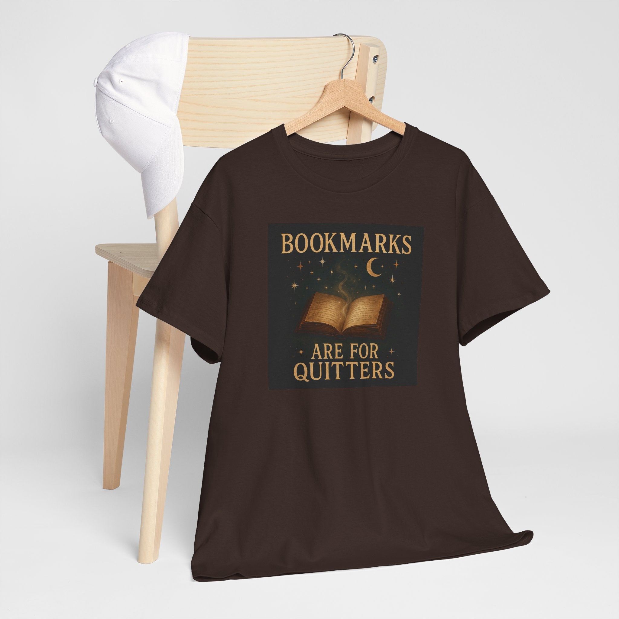 Bookmarks are for Quitters Unisex Cotton Tee, Funny Gift, Reading Shirt, Literary Quote Apparel, Bookworm Fashion, Cute Book Shirt