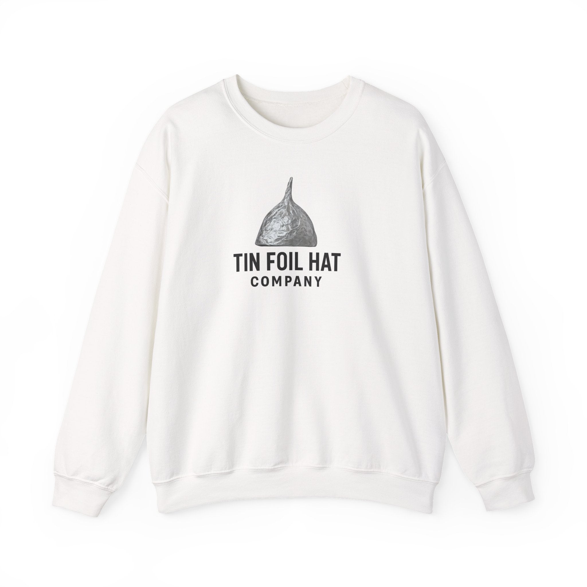 Tin Foil Hat Company - Crewneck Sweatshirt - Cozy Unisex Gift, Funny Humor Apparel, Casual Menswear, Trendy Outfits, Unique Sweatshirt
