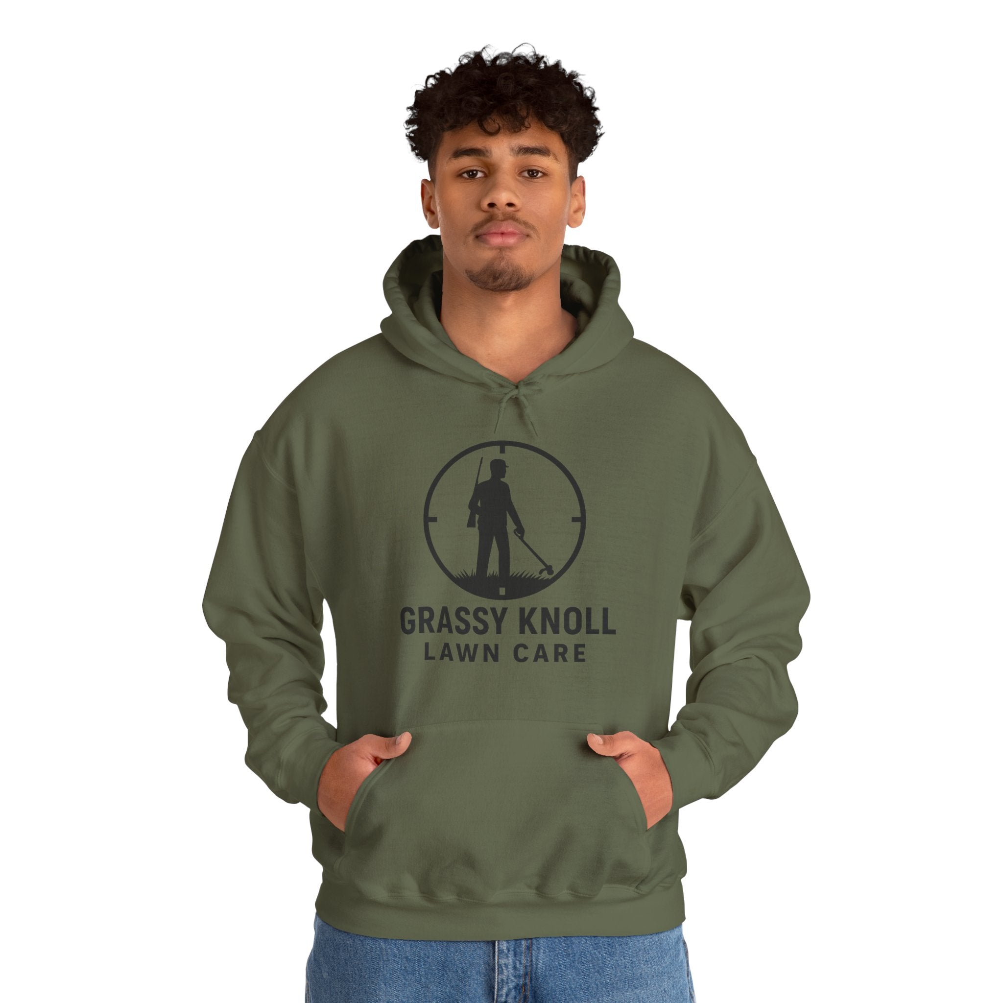 Grassy Knoll Lawn Care Hoodie – Logo Workwear Hooded Sweatshirt