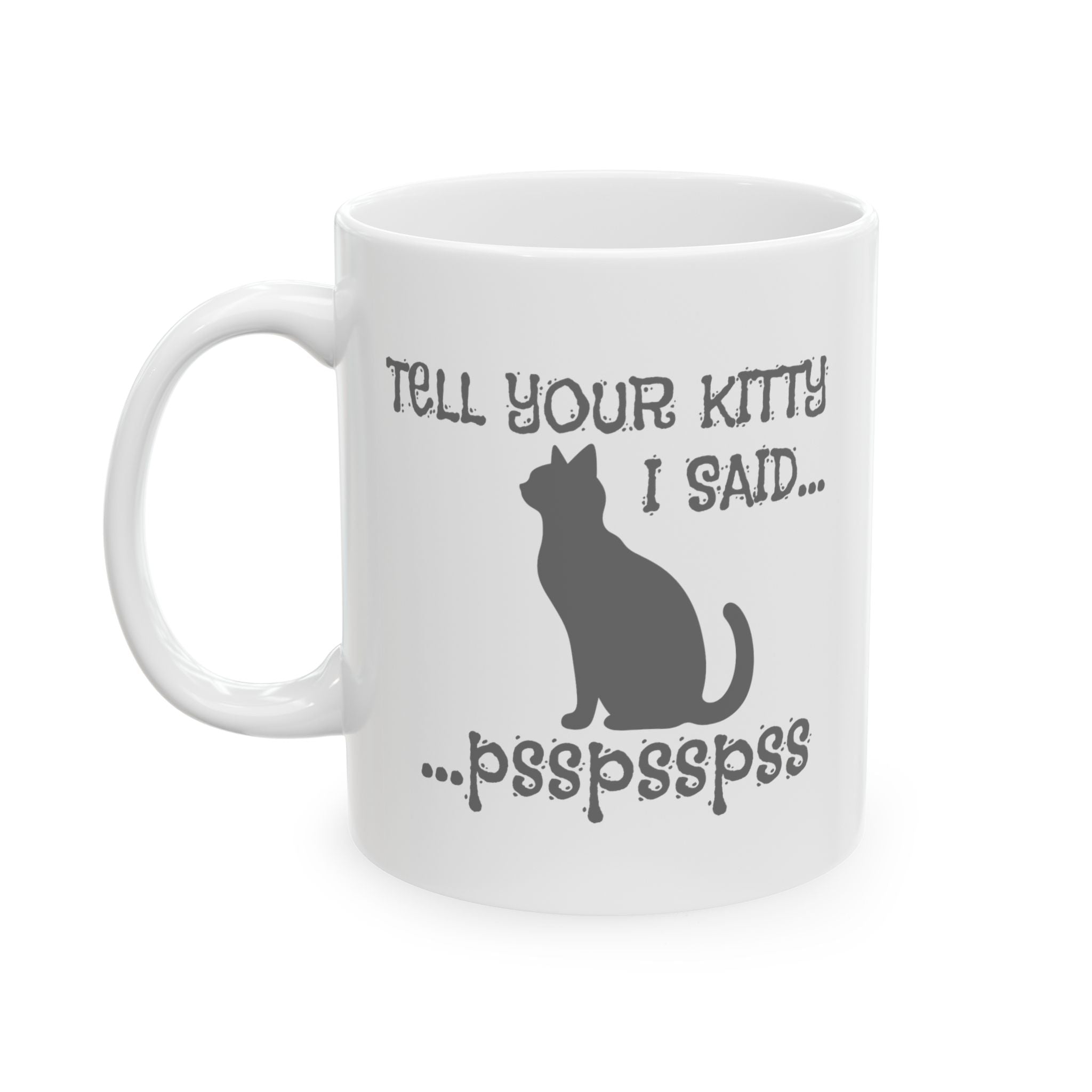 Whimsical Cat Lover's Ceramic Mug - Funny Coffee Cup Gift, Unique Cat Design, Perfect for Birthdays, Holidays, Housewarming, Tea Lovers