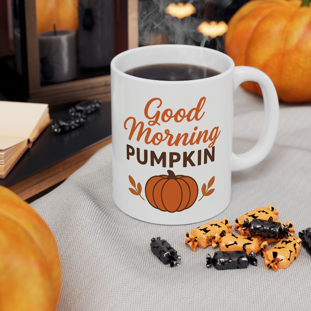 Autumn Pumpkin Ceramic Mug - Cozy Fall Coffee Cup, Cute Gift for Halloween, Thanksgiving, Pumpkin Spice Lovers