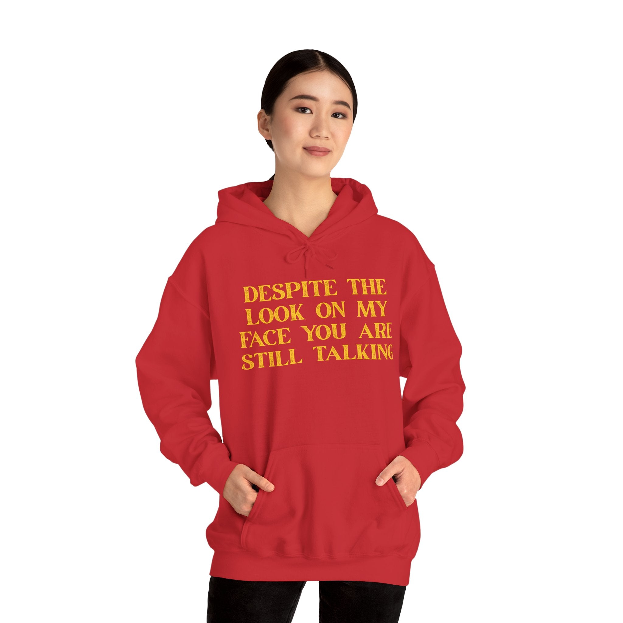 Funny Quote Hoodie, Unisex Heavy Blend Sweatshirt, Casual Wear, Gift for Friends, Cozy Style, Lightweight Fashion