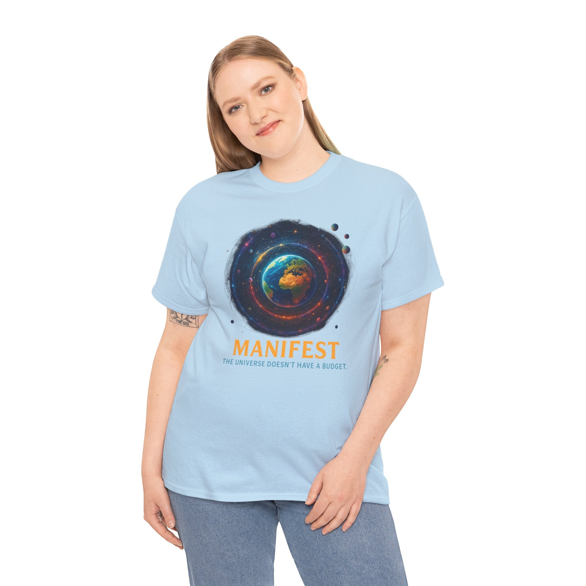 Manifest Unisex Heavy Cotton Tee | Cosmic Vibe Tee | Inspirational Shirt | Gift for Dreamers | Motivational Apparel | Universe Graphic [...]