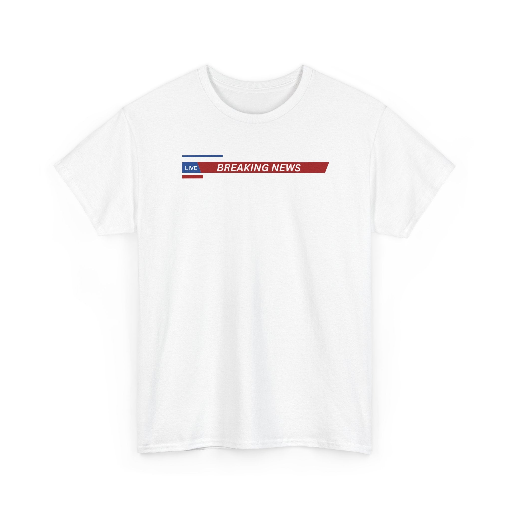 Breaking News Unisex Heavy Cotton Tee - Casual Wear, Gift for News Lovers, Birthday Shirt, Trendy Graphic Tee, Everyday Comfort