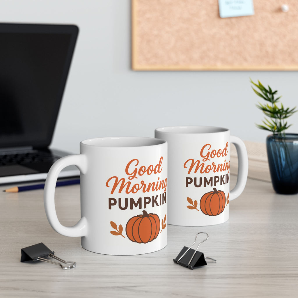 Autumn Pumpkin Ceramic Mug - Cozy Fall Coffee Cup, Cute Gift for Halloween, Thanksgiving, Pumpkin Spice Lovers