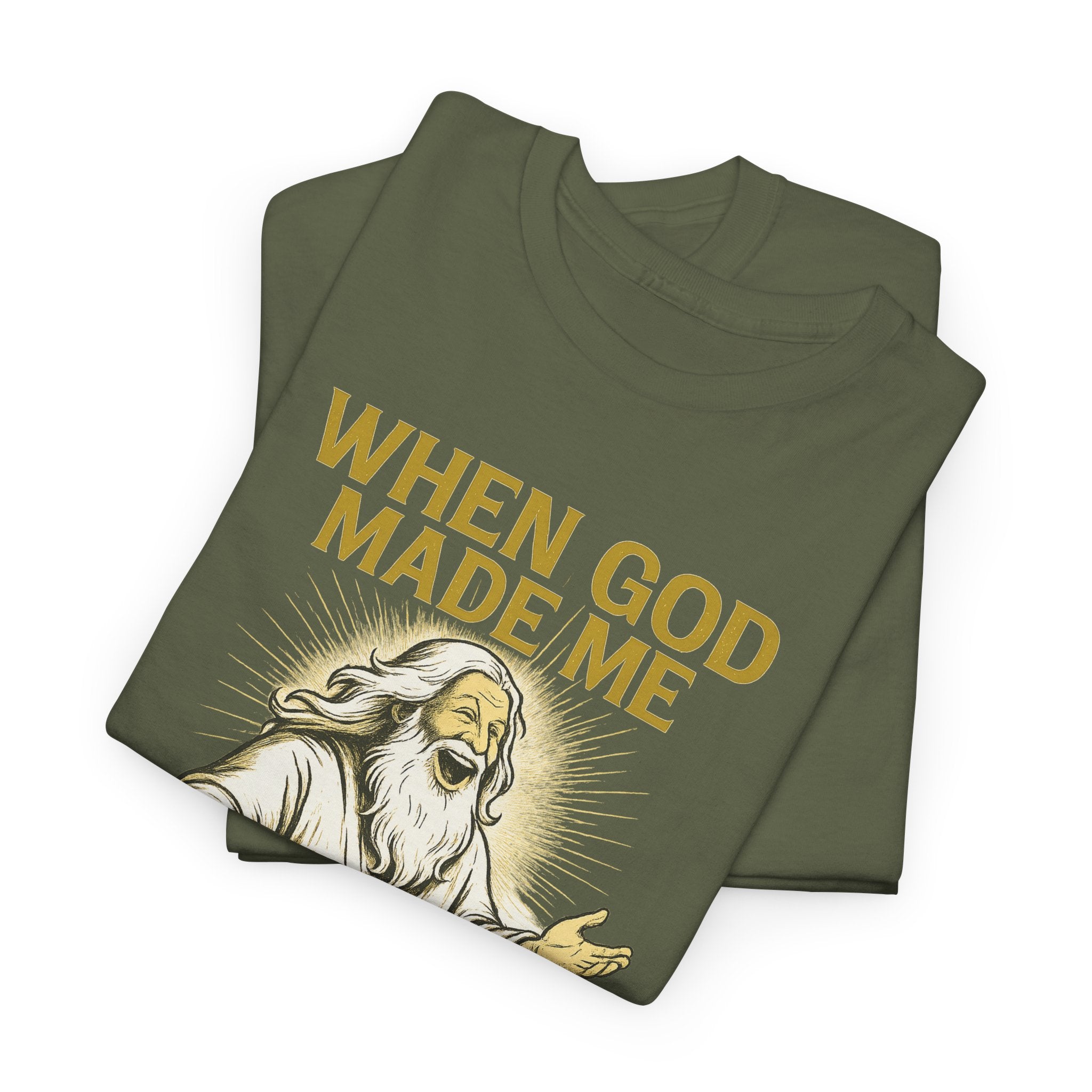God Made Me / Rebel Tee, Unisex Cotton Shirt, Funny Religious Gift, Casual Wear, Spiritual Quote Tee