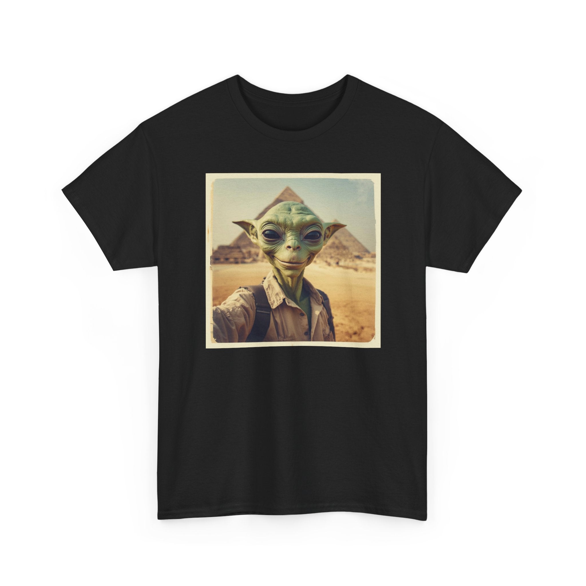 Alien Explorer at the Pyramids Graphic T-Shirt