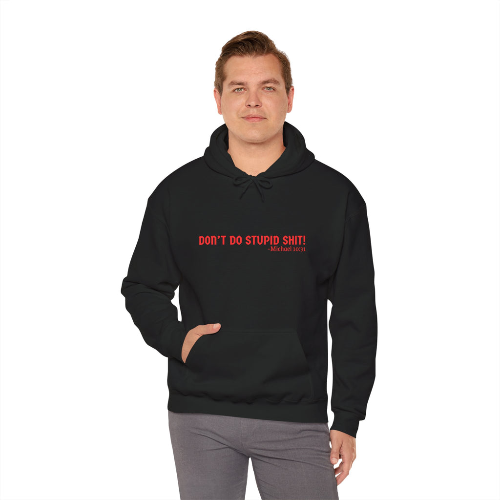Funny Quote "Don't Do Stupid Shit" Hoodie, Unisex Sweatshirt, Gift for Friends, Motivational Apparel, Casual Wear, Funny Humor Clothing