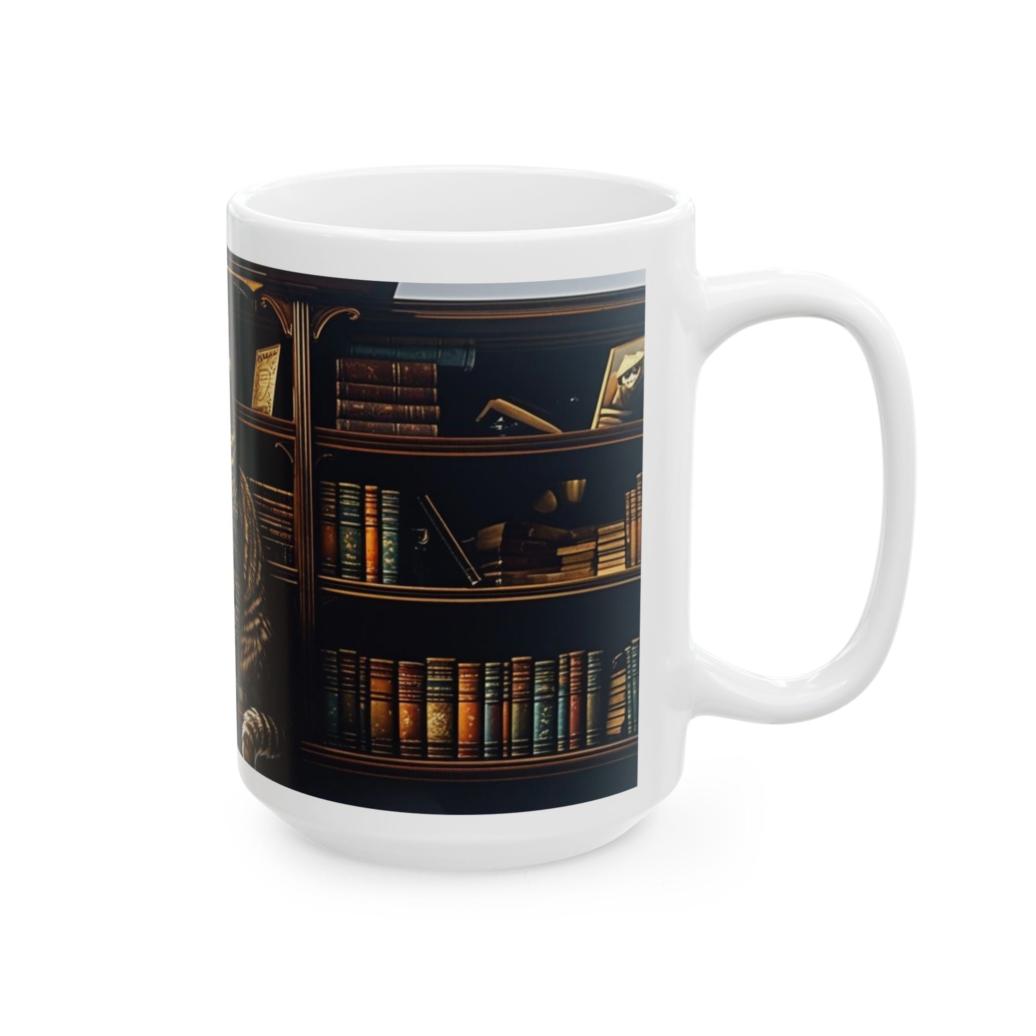Cozy Cat Ceramic Mug - Perfect for Cat Lovers, Bookworms, Gifts, Home Decor, Coffee Tea Mug, Cat Lover Gifts, Book Lovers, Coffee Lovers