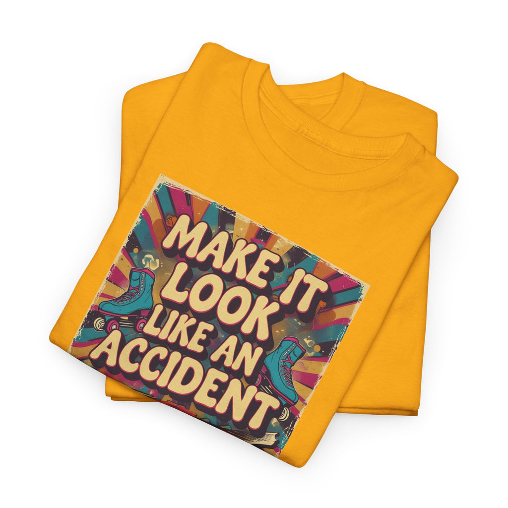 Playful Unisex Heavy Cotton Tee: Make It Look Like An Accident, Casual Wear, Gift for Friends, Fun Statement Shirt, Everyday Comfort