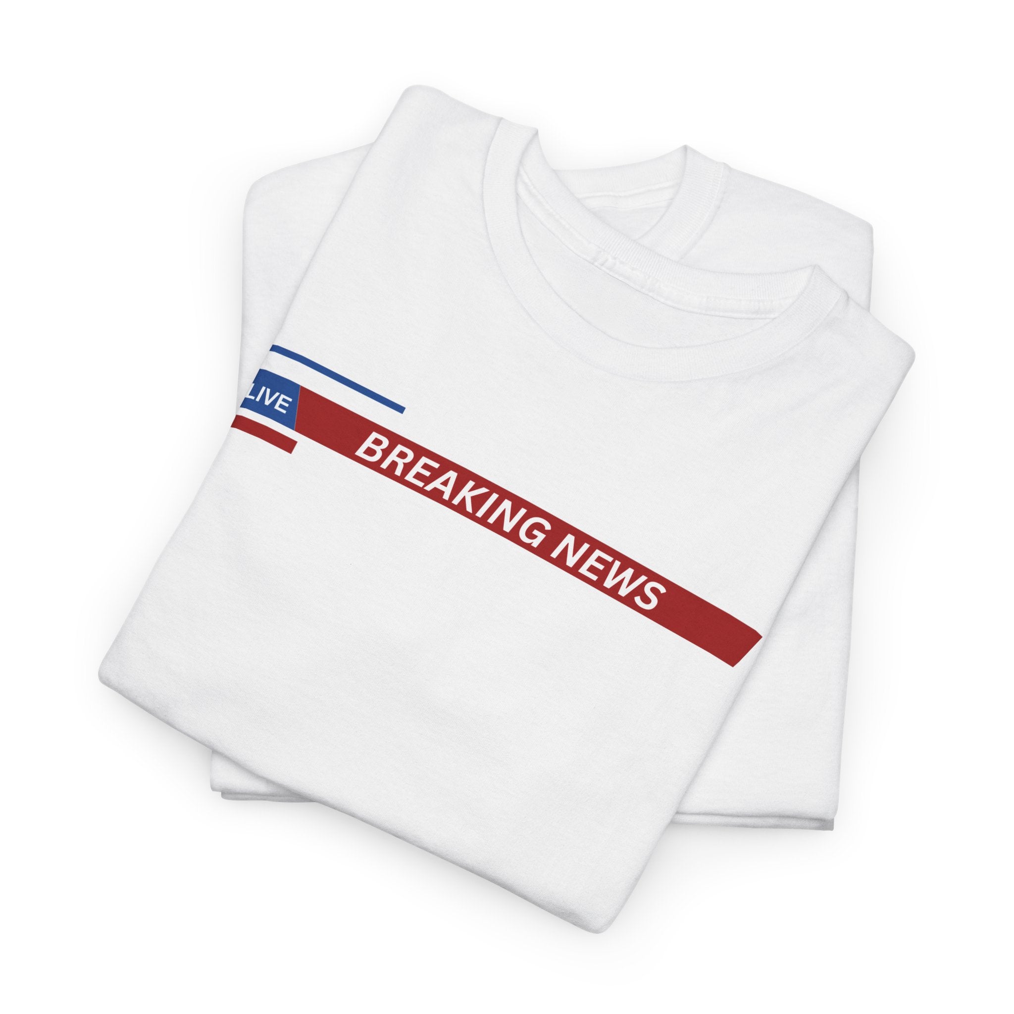 Breaking News Unisex Heavy Cotton Tee - Casual Wear, Gift for News Lovers, Birthday Shirt, Trendy Graphic Tee, Everyday Comfort